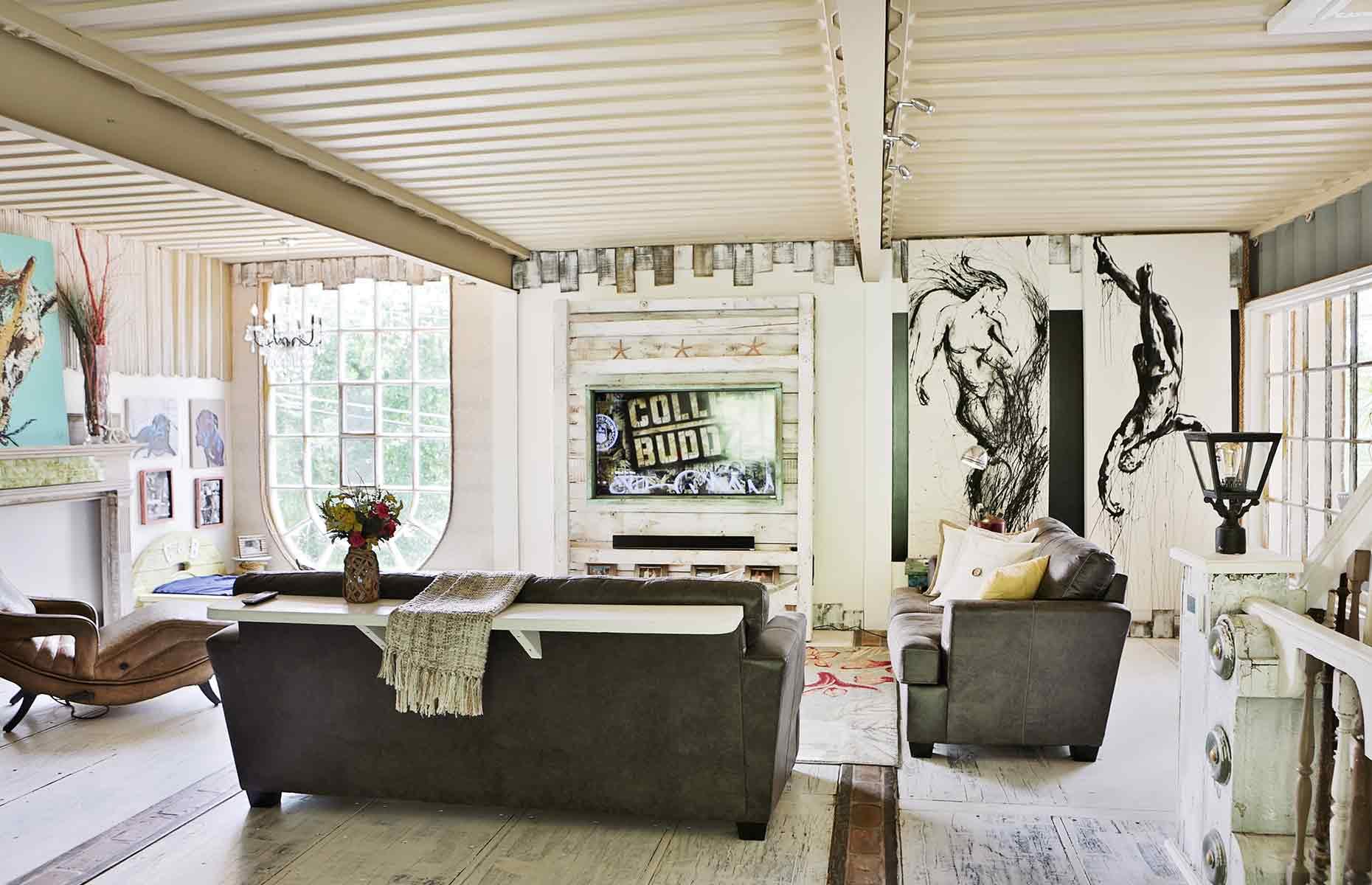 Sala de estar diáfana y espaciosa