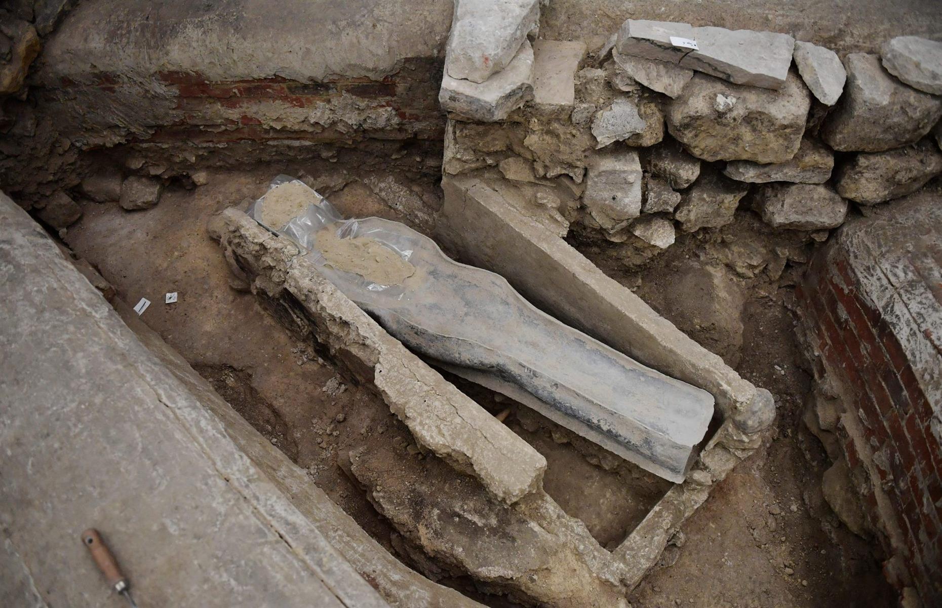 Two sarcophagi beneath Notre-Dame were opened and identified