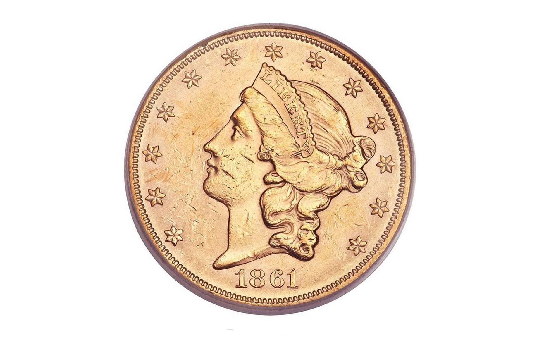 7. 1861 Paquet Liberty Head Double Eagle: $7.2 million ($8.5m/£6.4m today)