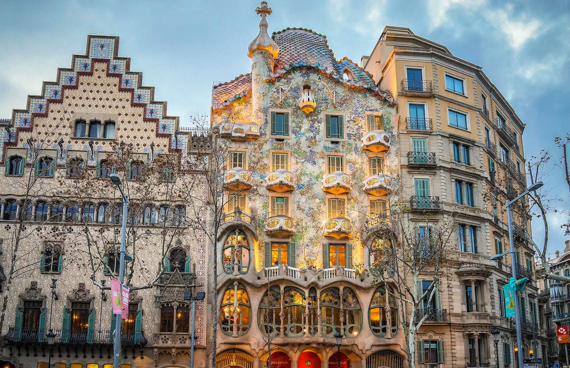 1900s: Gaudí's remodelled Casa Batlló, Catalonia, Spain