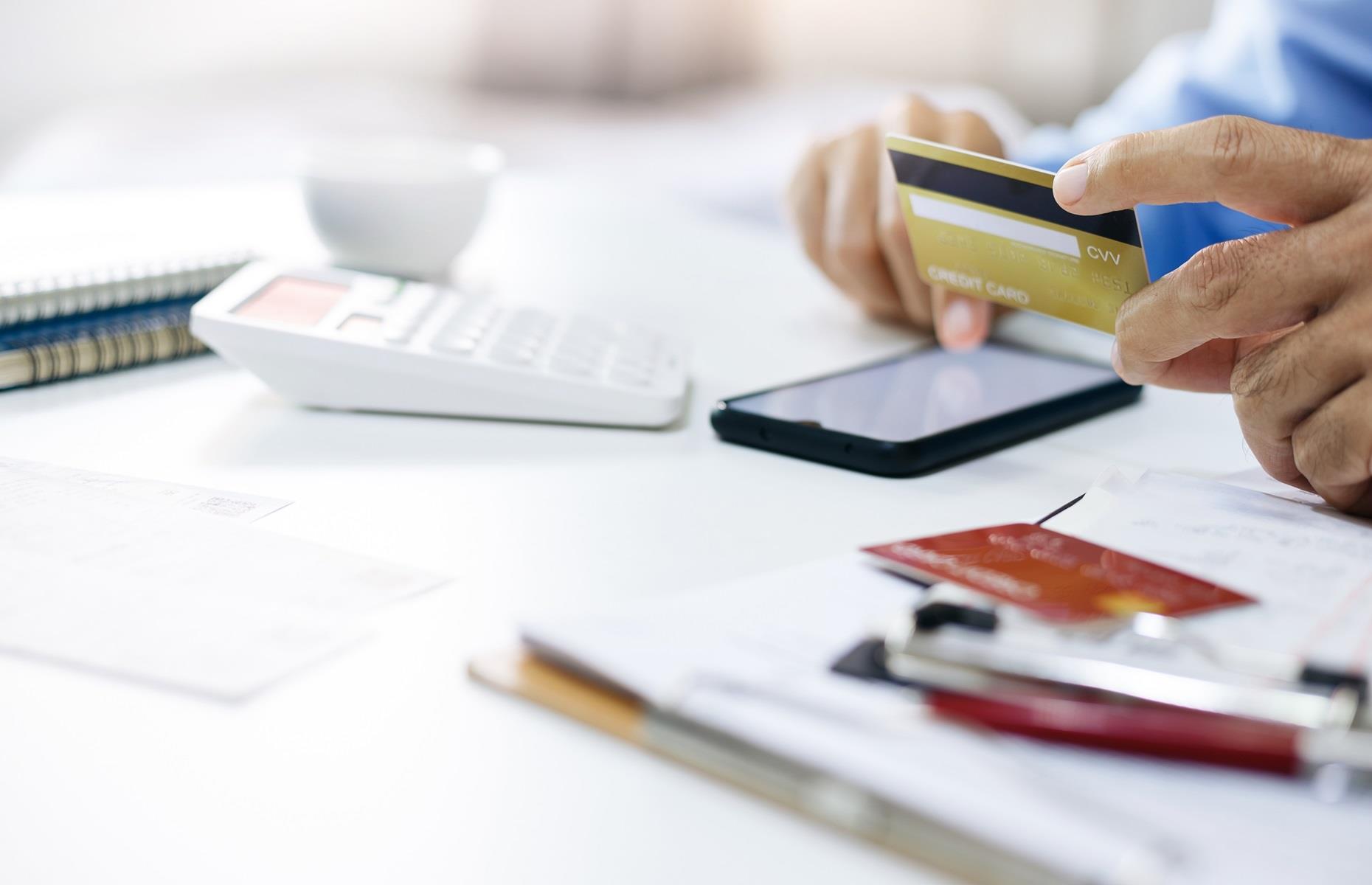 Not paying for goods and services with a credit card