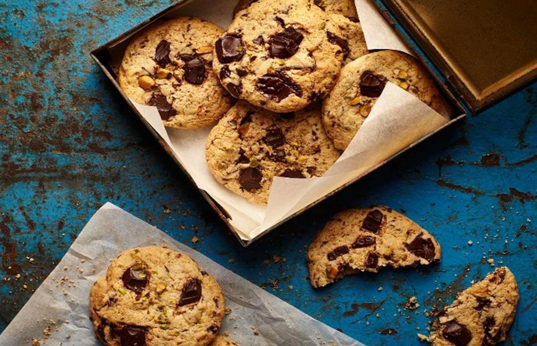 21. Chocolate, pistachio and cardamom cookies 