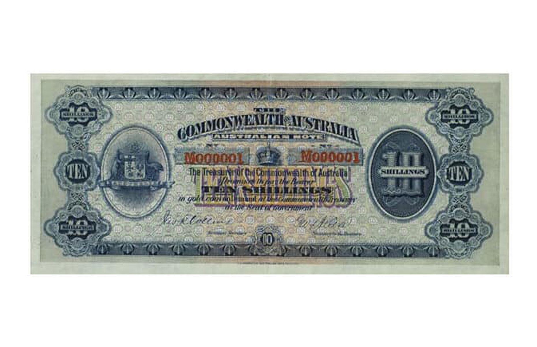 Australia 1913 First Modern 10 Shilling Banknote: $755,000 (£606k)