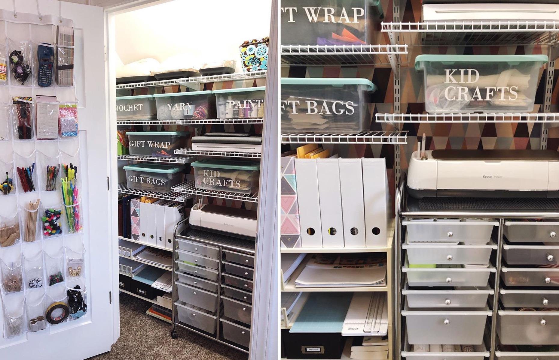 Ultra-organized craft closet
