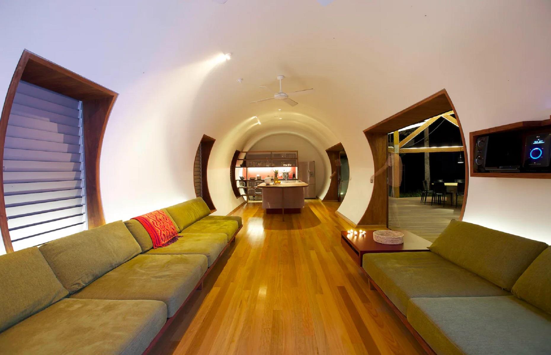 Metal cylindrical house, Agnes Water, Queensland