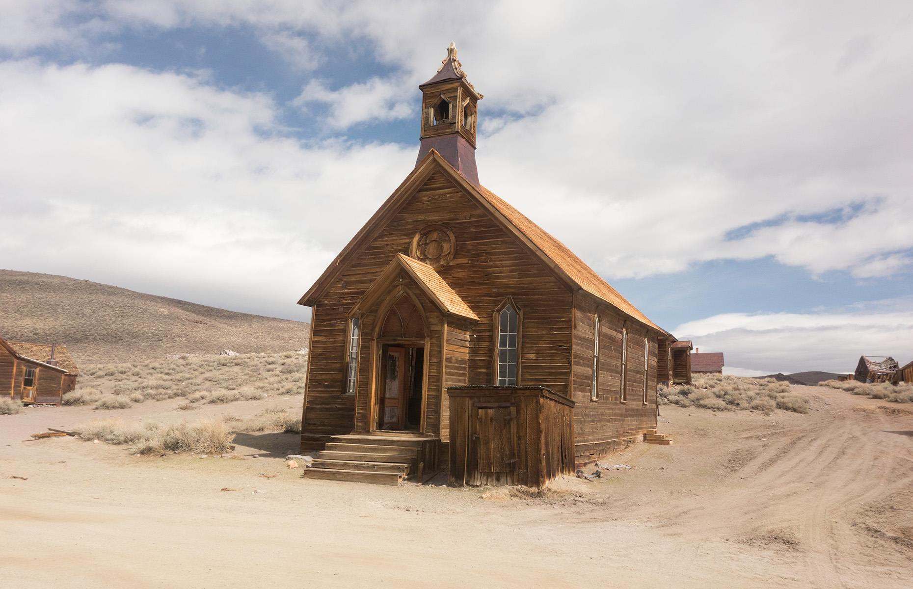 The eerie abandoned gold rush town of Bodie, California, USA