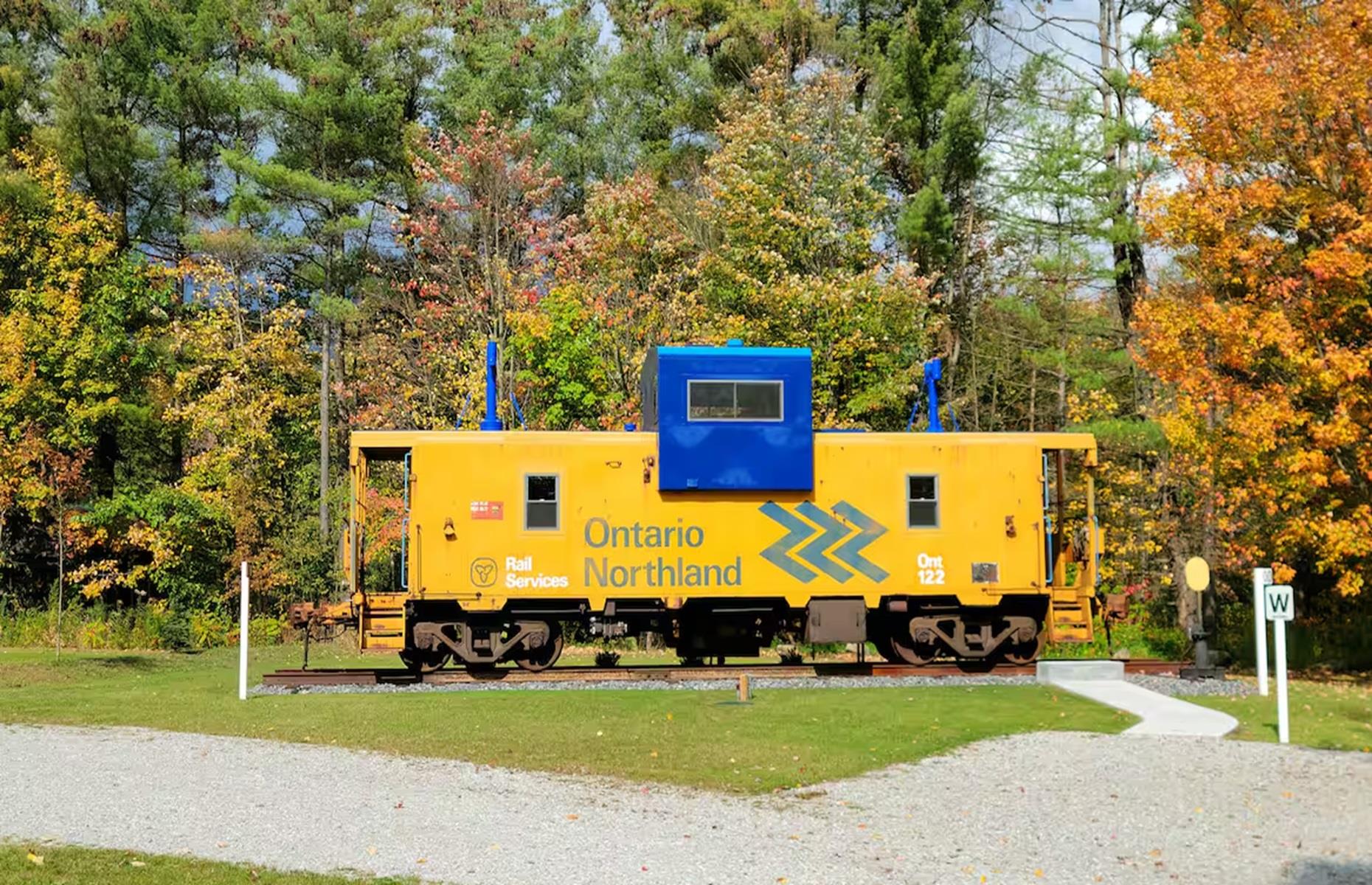 Furgón de cola del ferrocarril Ontario Northland, Ontario, Canadá