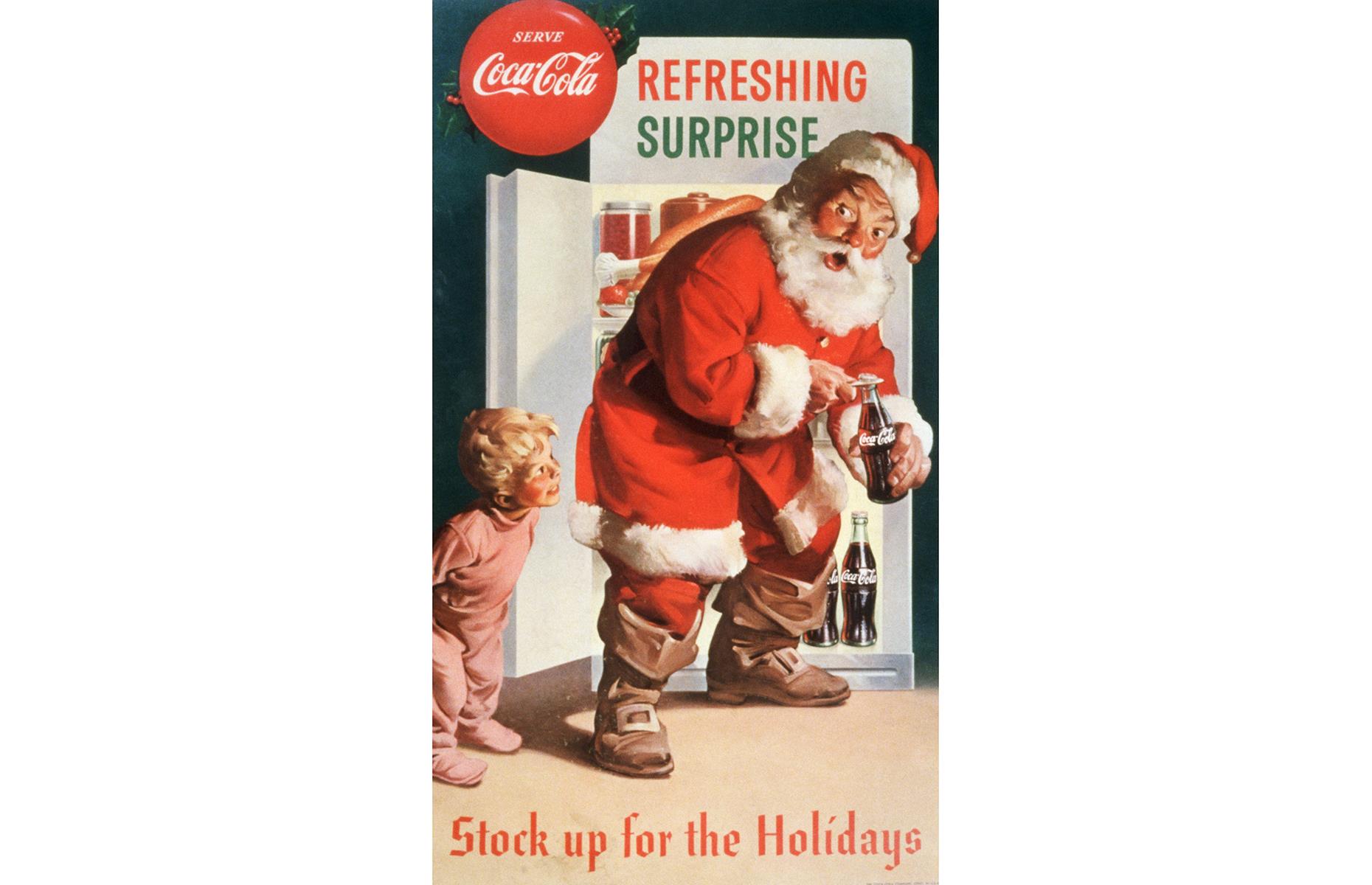 Santa's red suit was invented by Coca-Cola