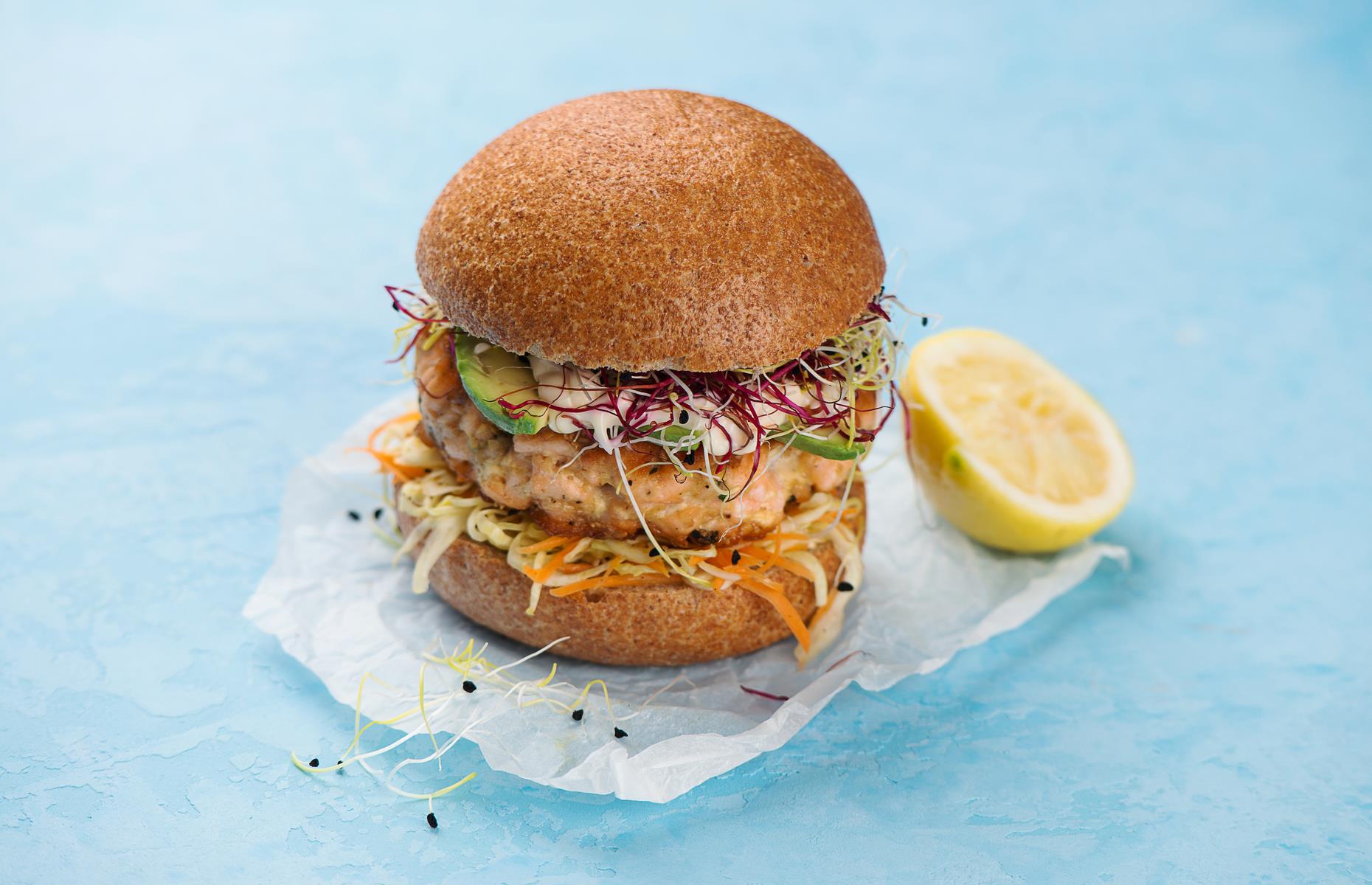 Salmon burger