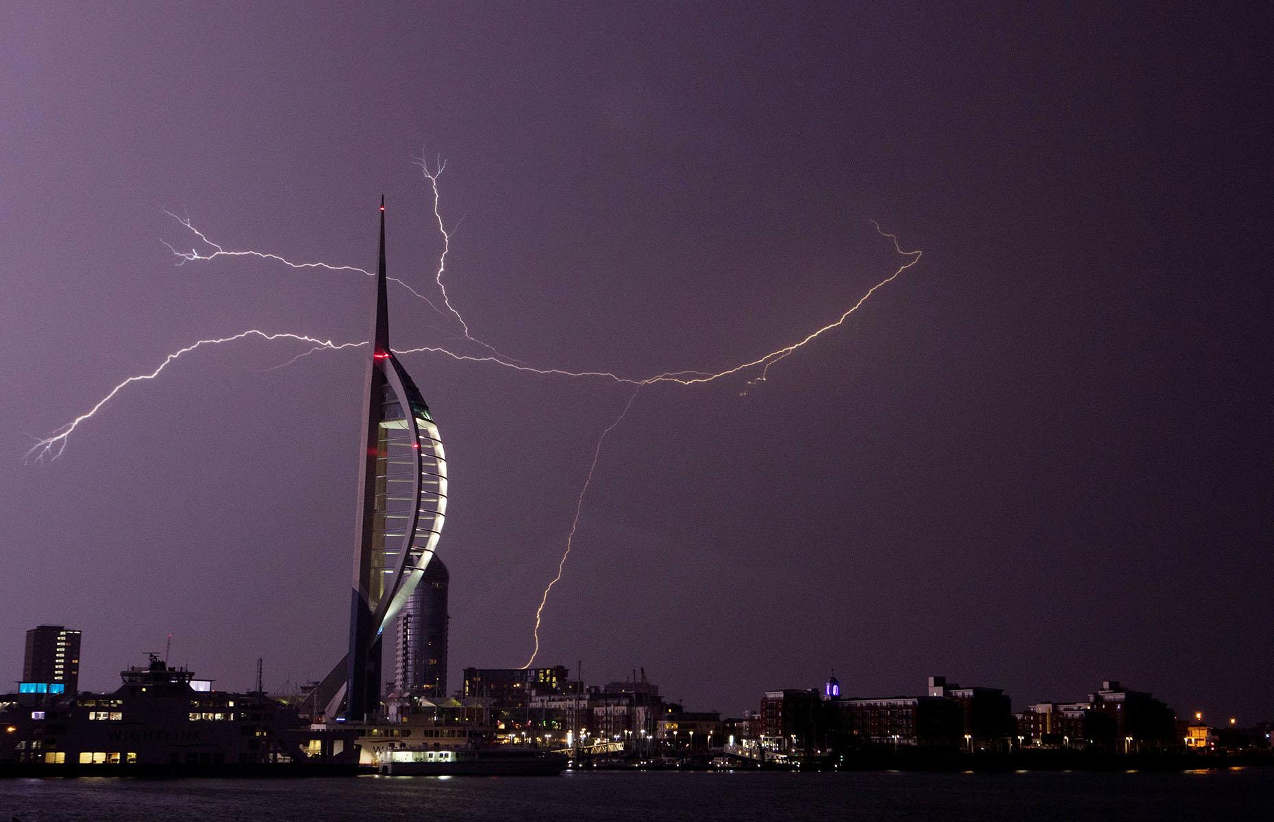 Lightning in Portsmouth, England