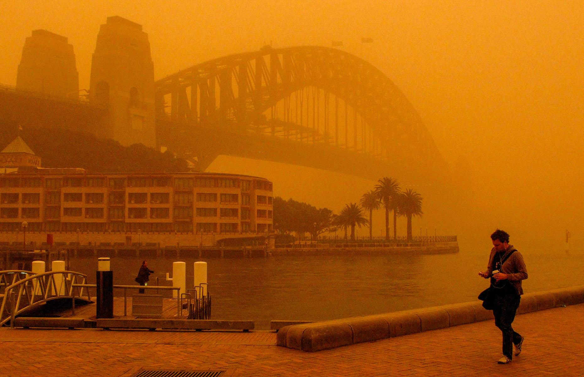 A dust storm dumped 16 million tonnes of dust off the coast of Sydney