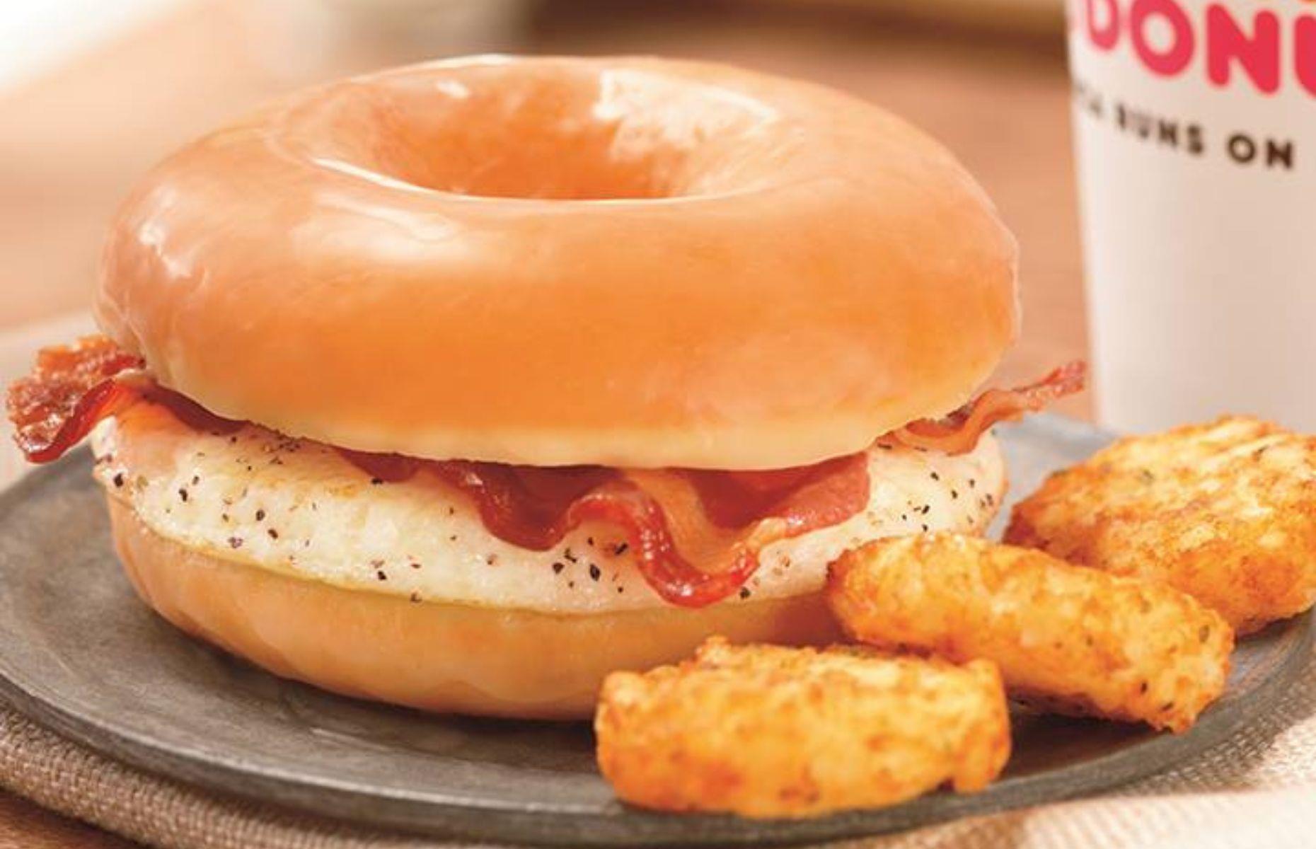 19. Glazed Donut Breakfast Sandwich, Dunkin' Donuts, USA