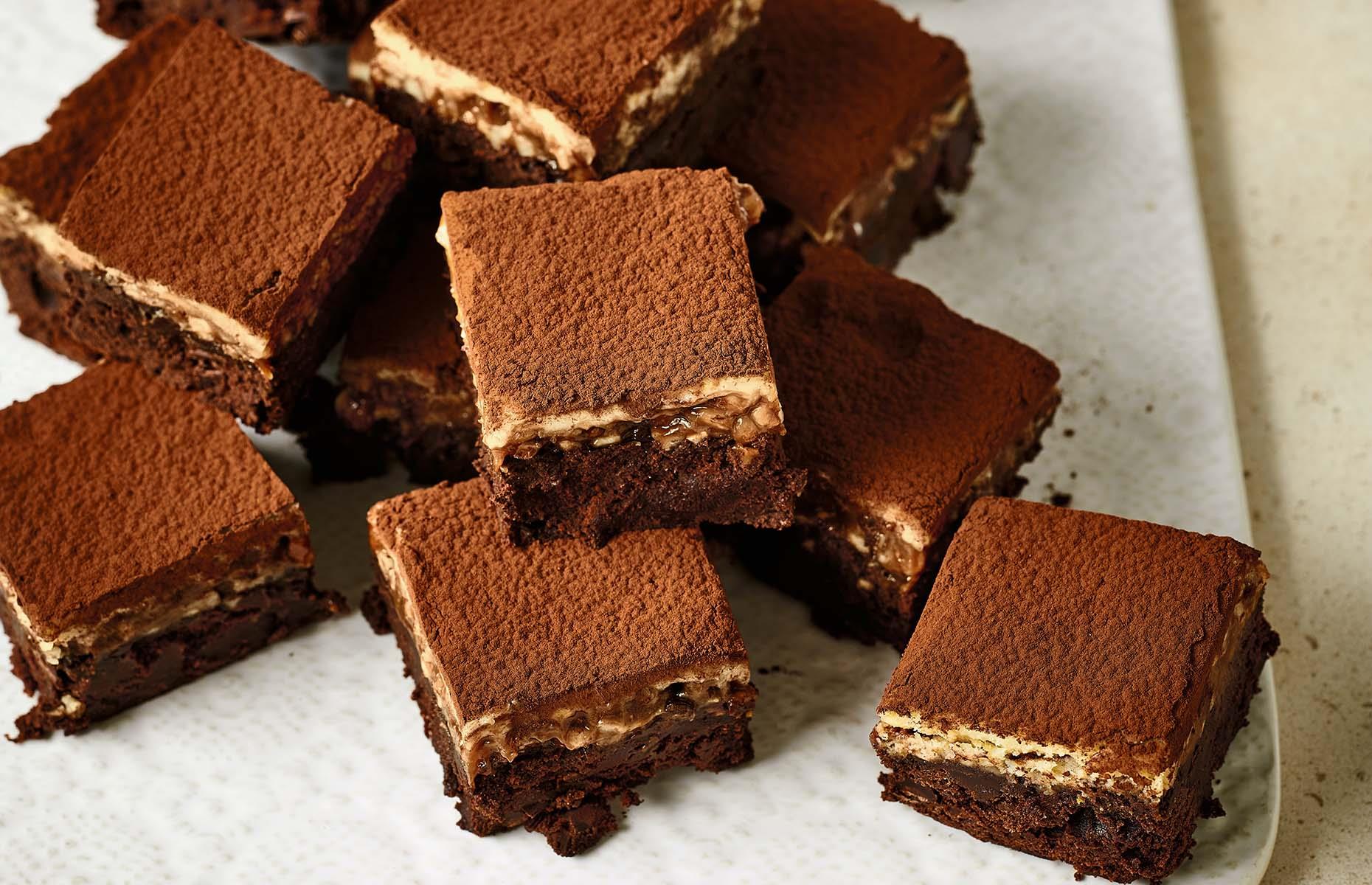 Triple chocolate cheesecake brownies