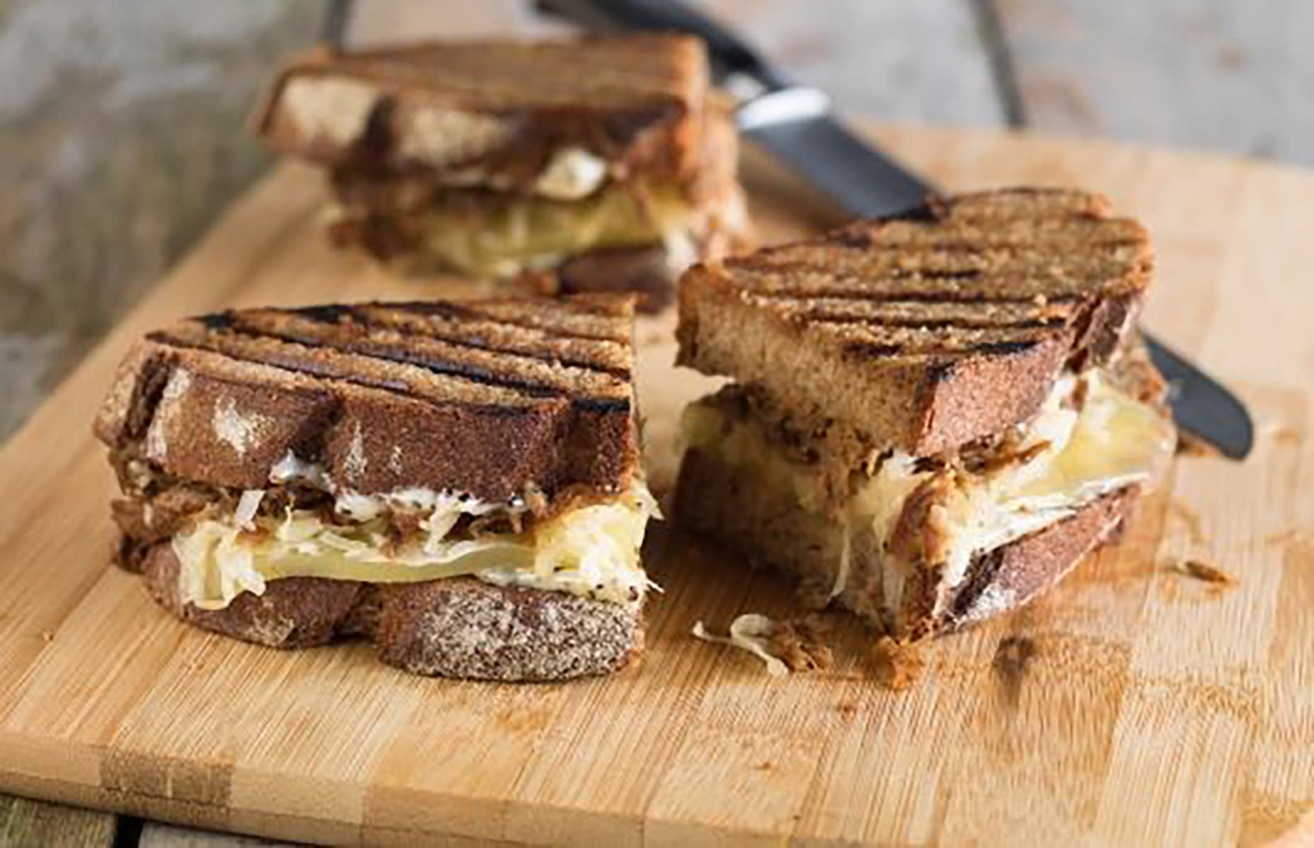 Toasted ale pulled pork sandwich