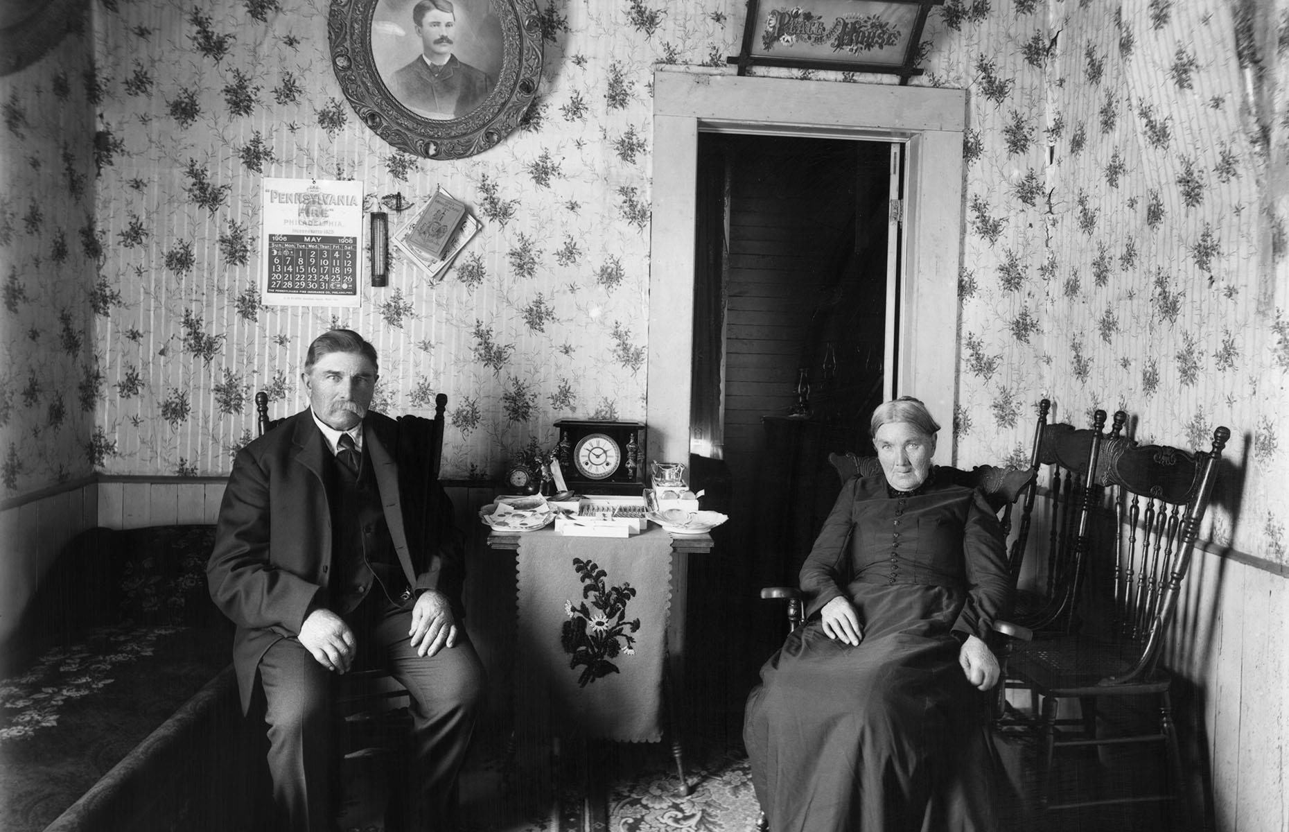 Interior de una granja, Oregón, 1906