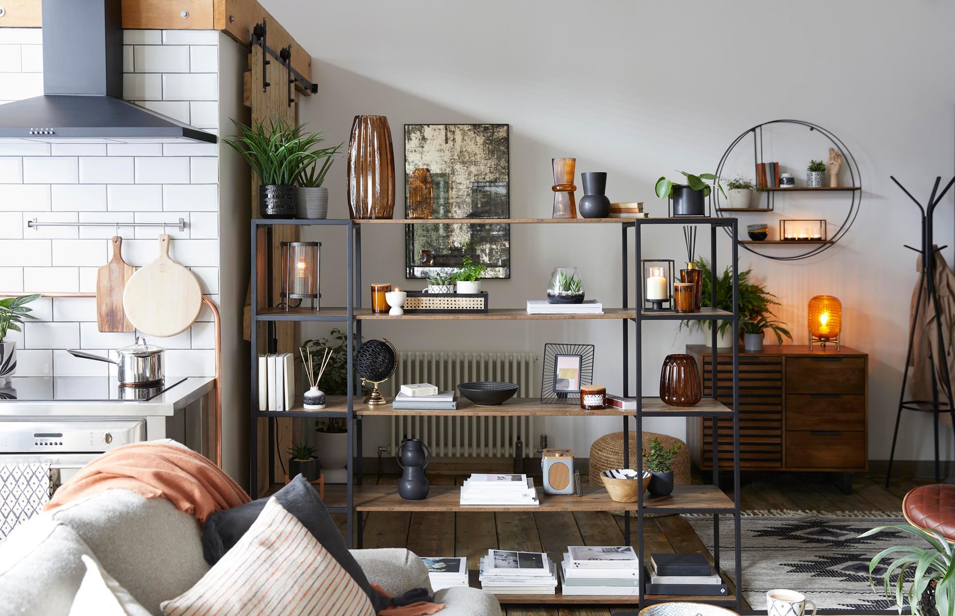 Divide with open shelving