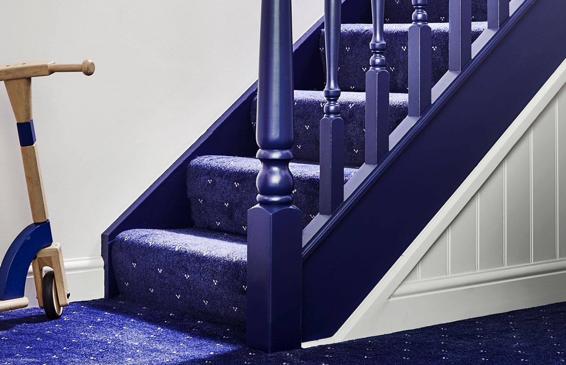 Carpeted staircase