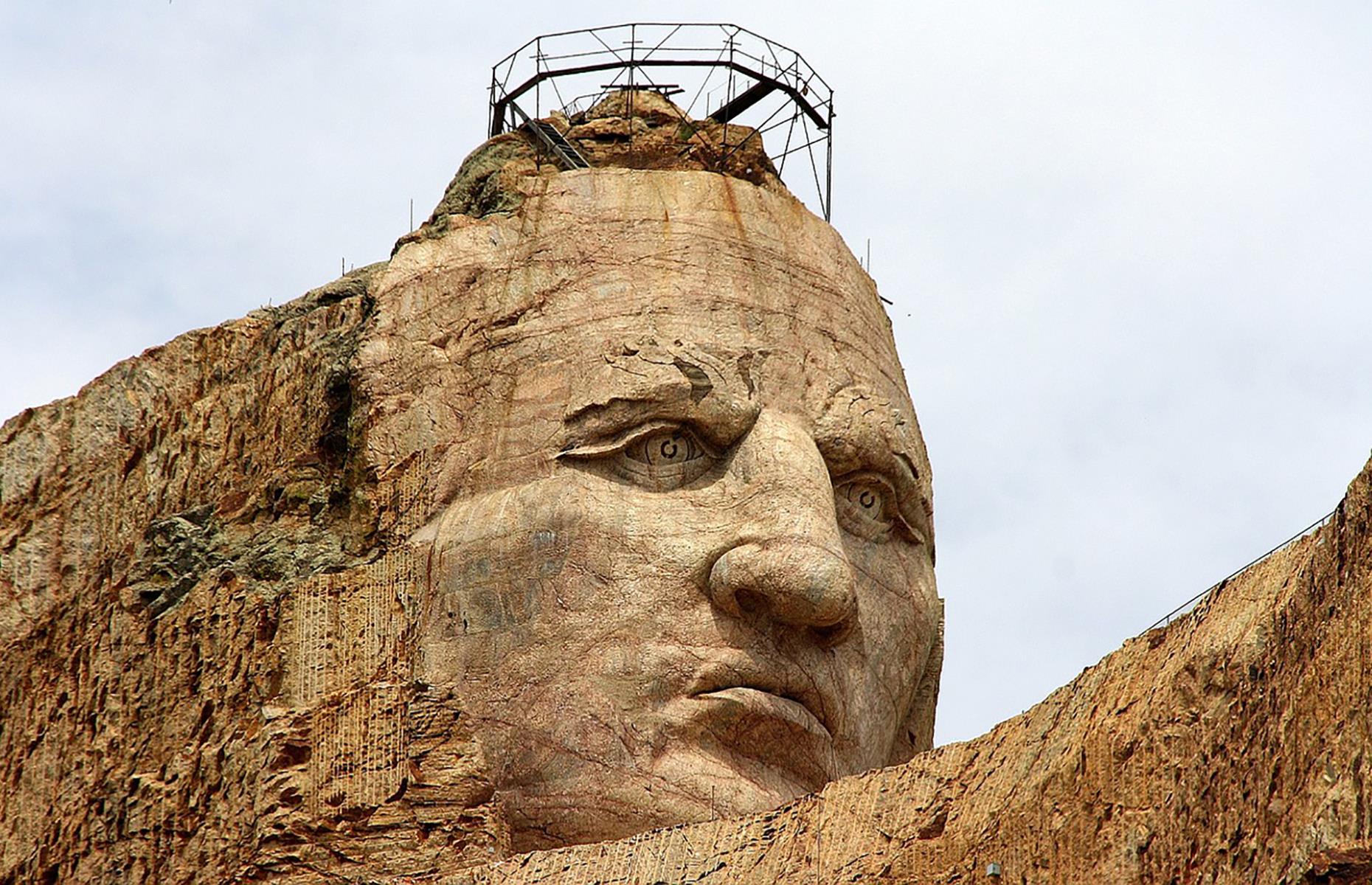 Bypass Mount Rushmore for the Crazy Horse Memorial in South Dakota
