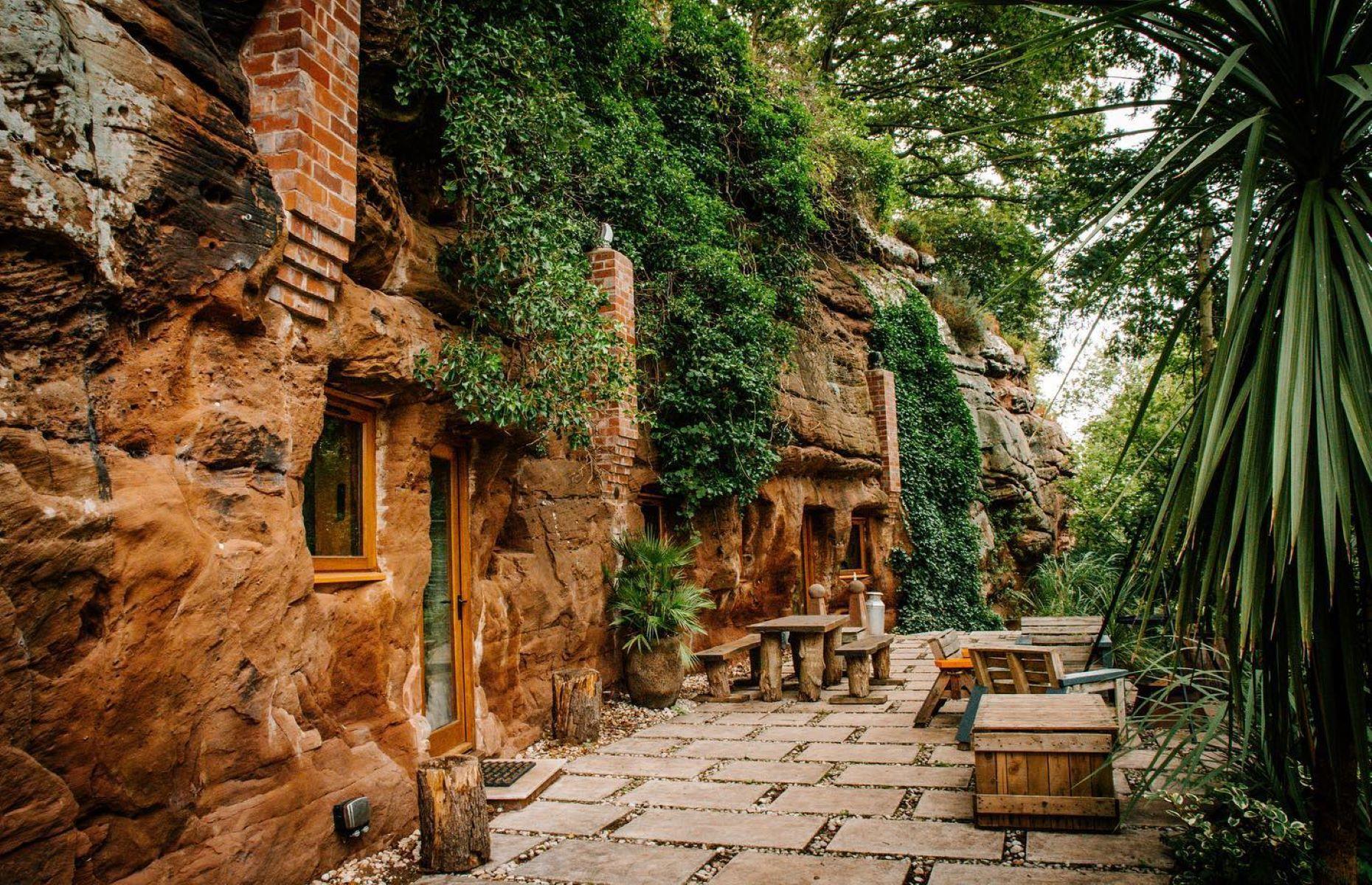 Ancient sandstone cave home, Worcestershire, UK
