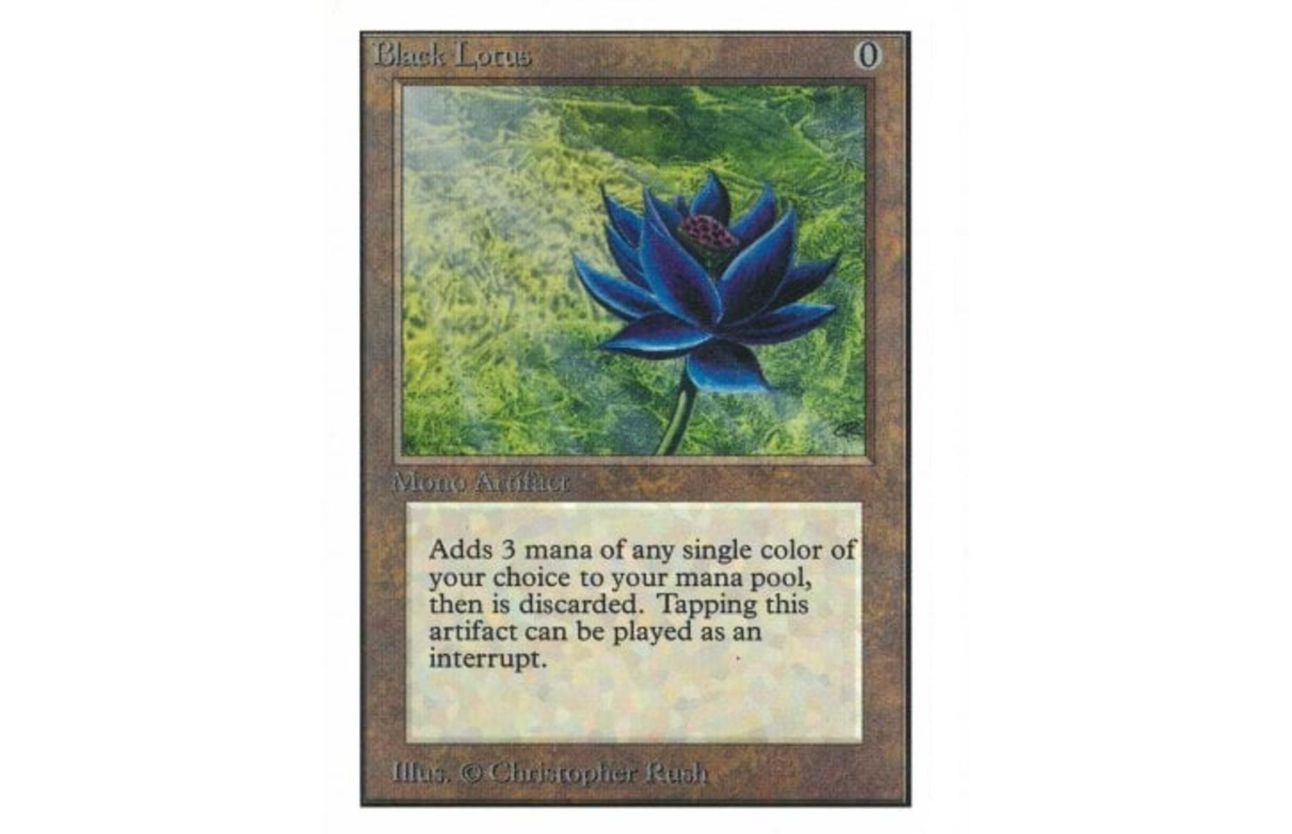 Magic: The Gathering Black Lotus card: up to $26,500 (£19.88k)