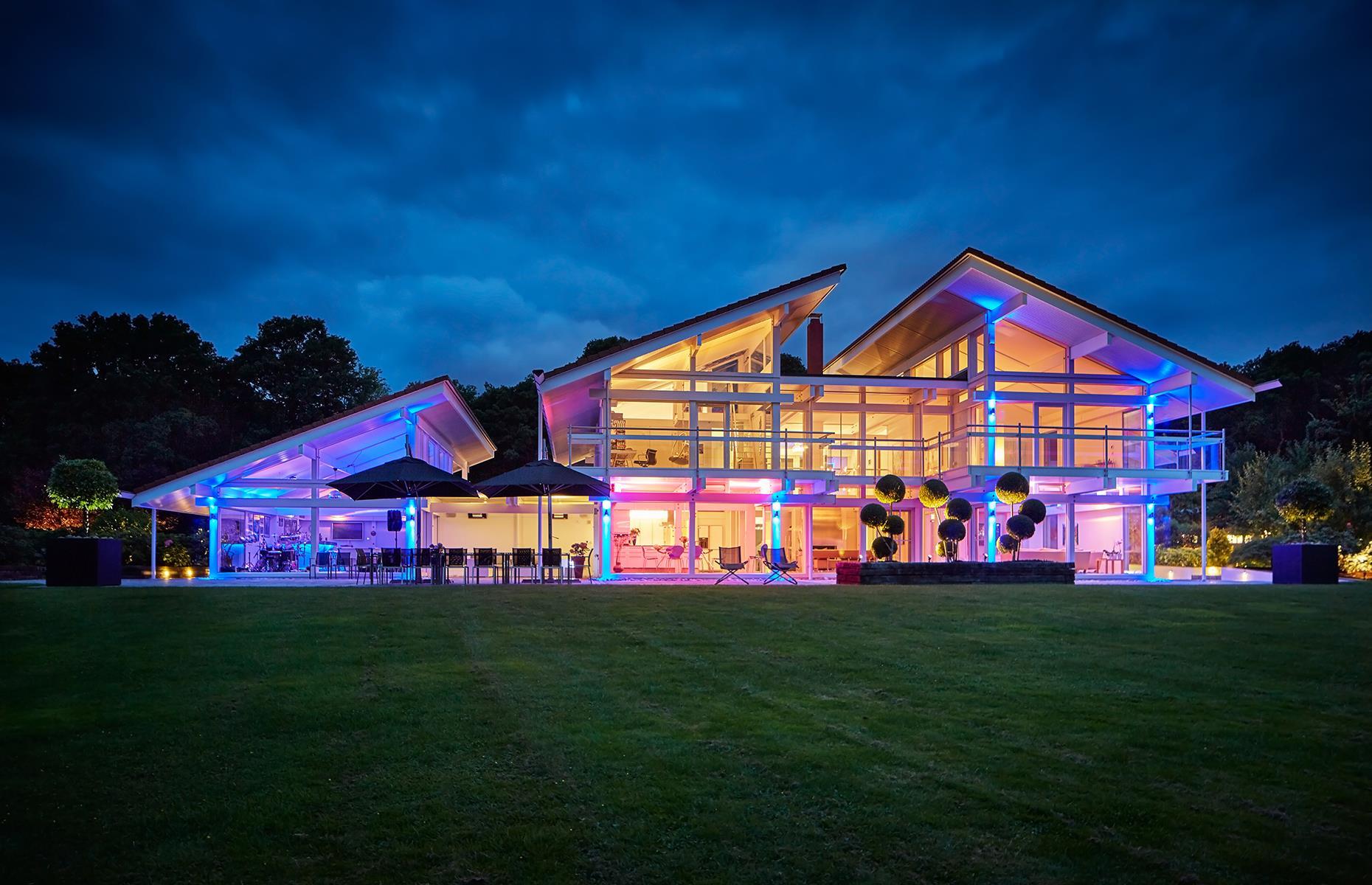 Illuminated eco-mansion, West Sussex, UK