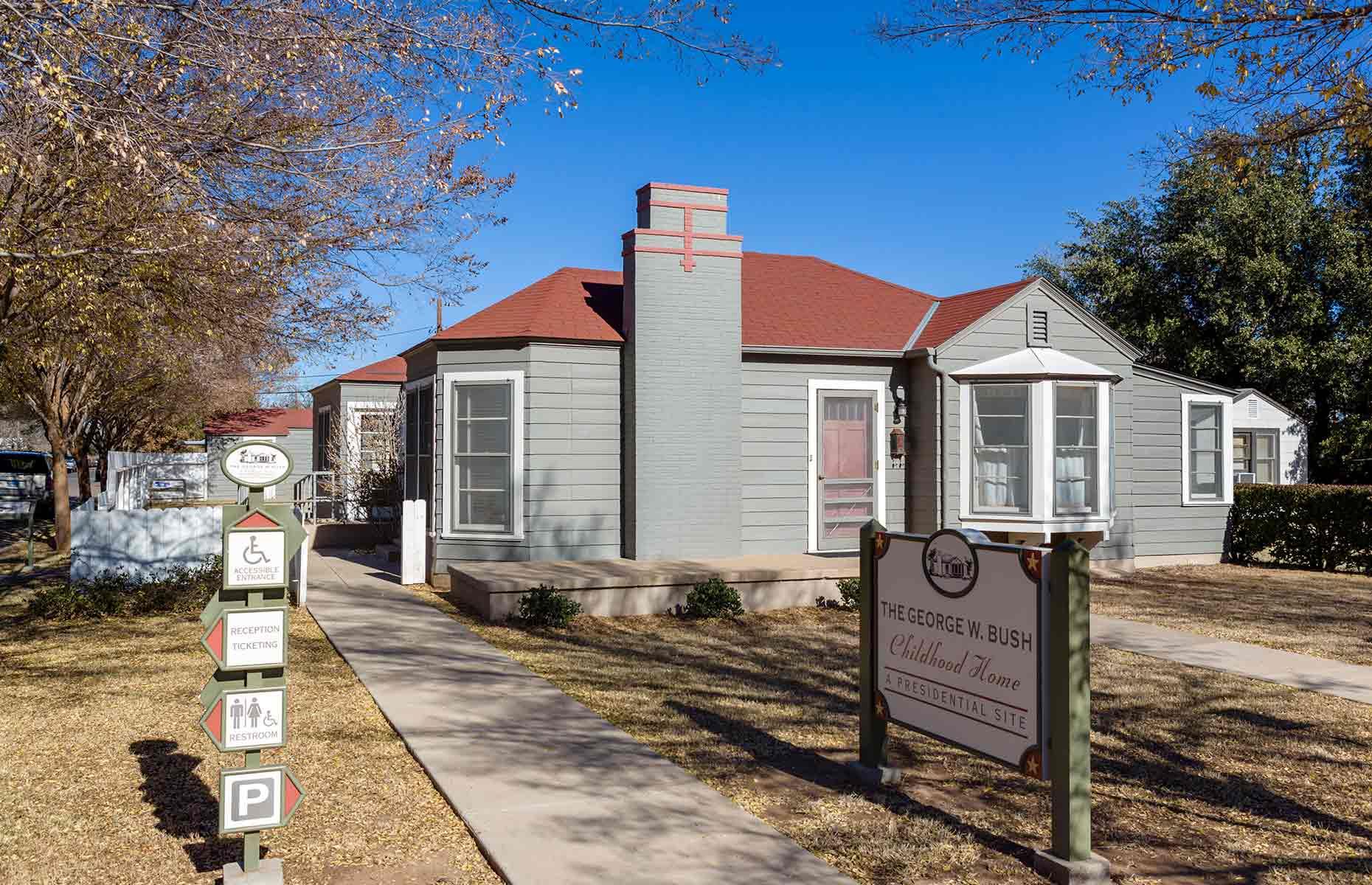 George W Bush's ranch-style home in Midland, Texas