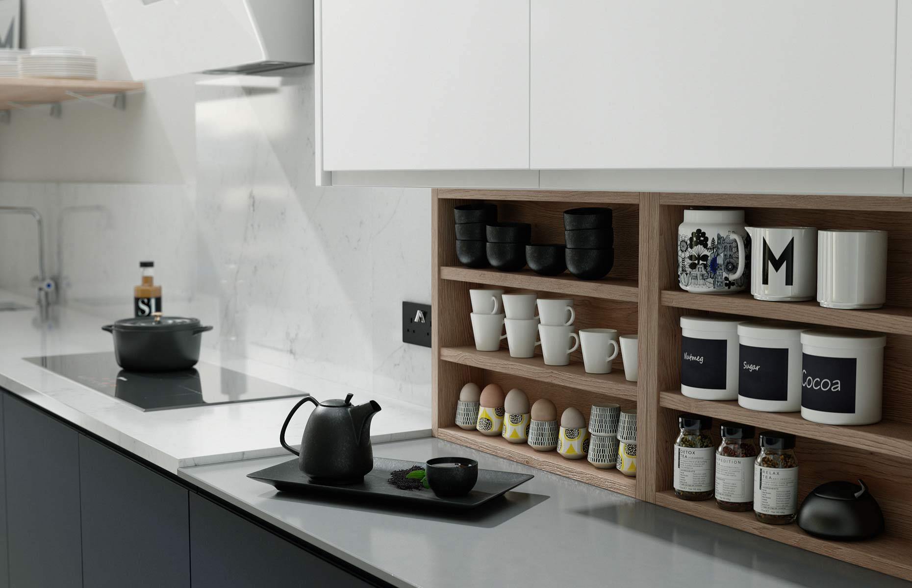 Make mid-way shelving