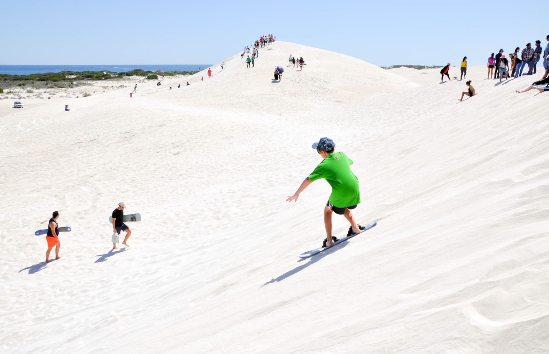Try sand surfing, Lancelin, Western Australia