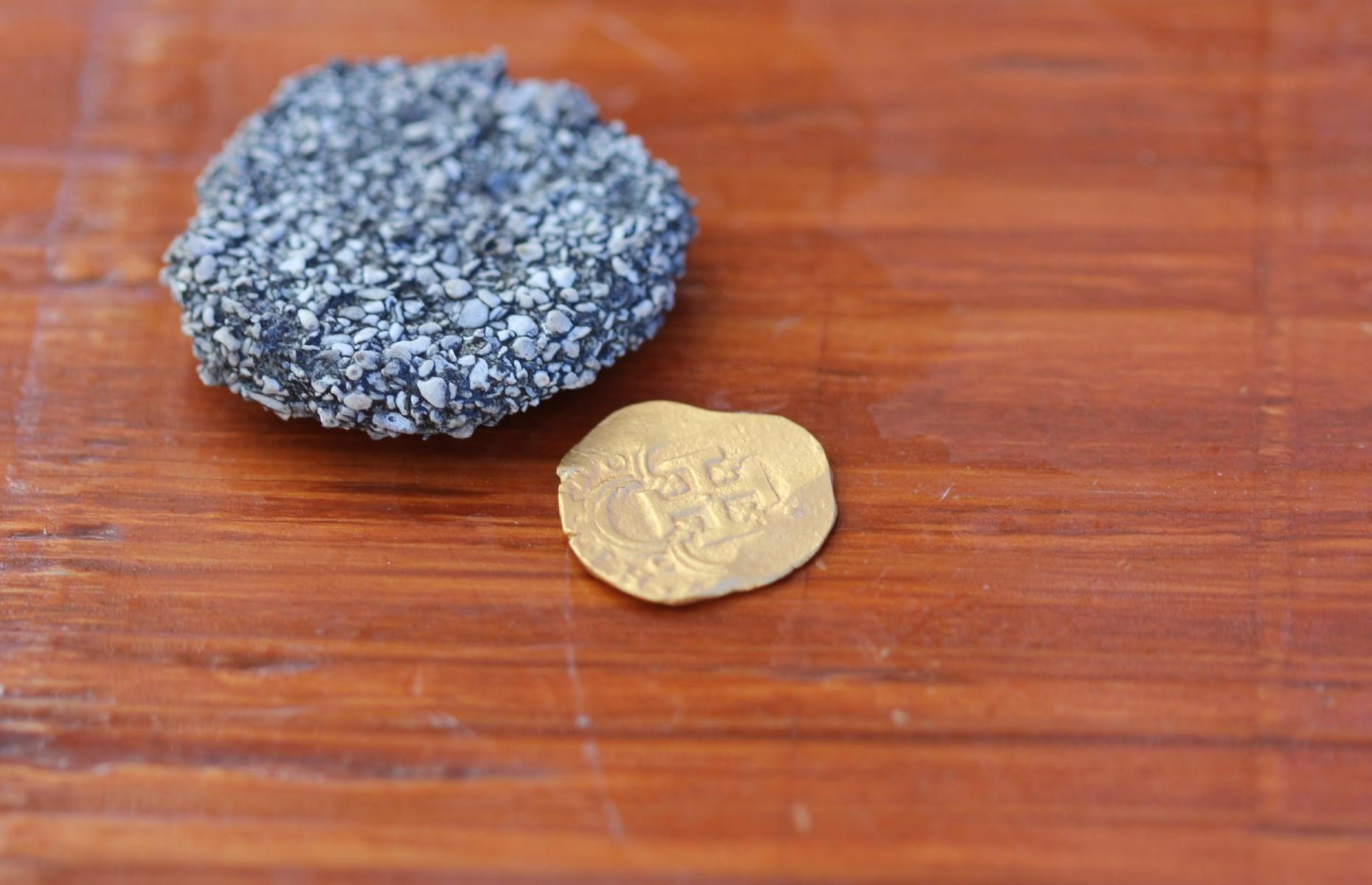 Atocha gold coin discovered in a shipwreck
