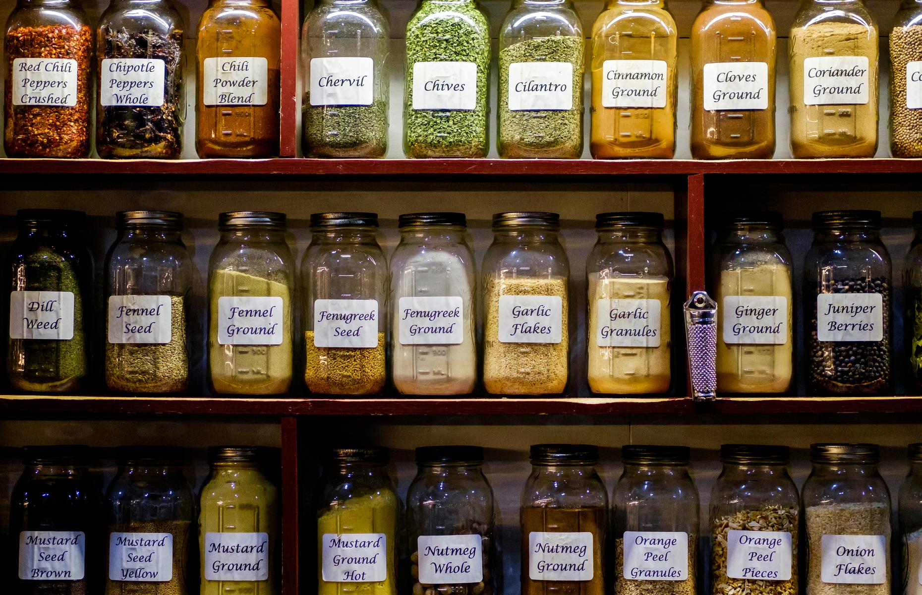 Declutter: herbs and spices