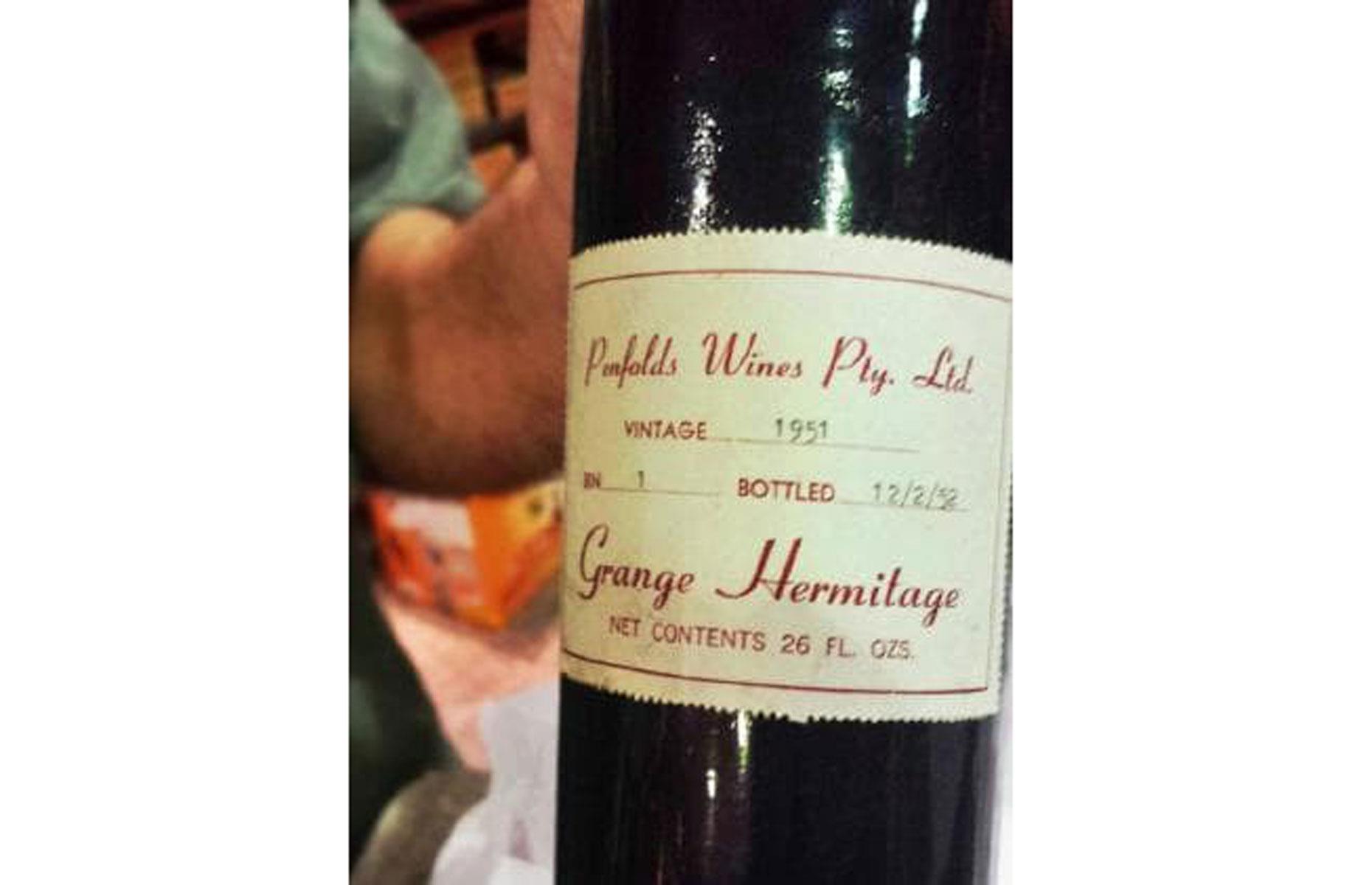 Penfolds Grange Hermitage 1951 red wine: $38,420 (£30k)