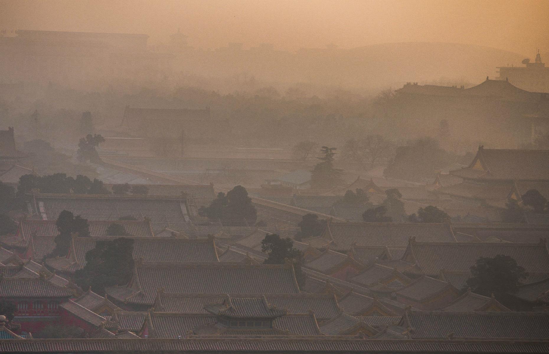 Dust storm in Beijing, China