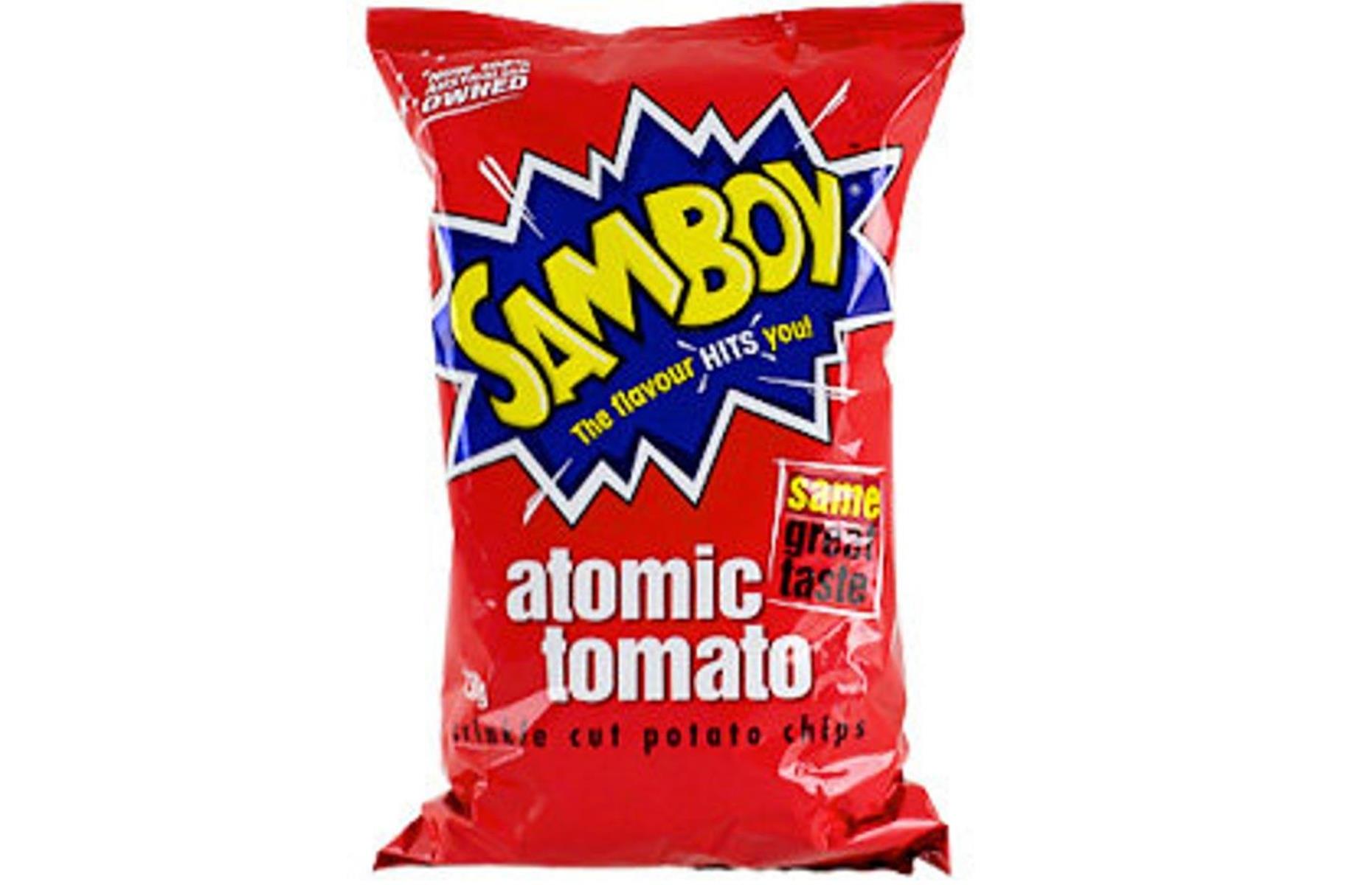 26. Samboy Atomic Tomato chips