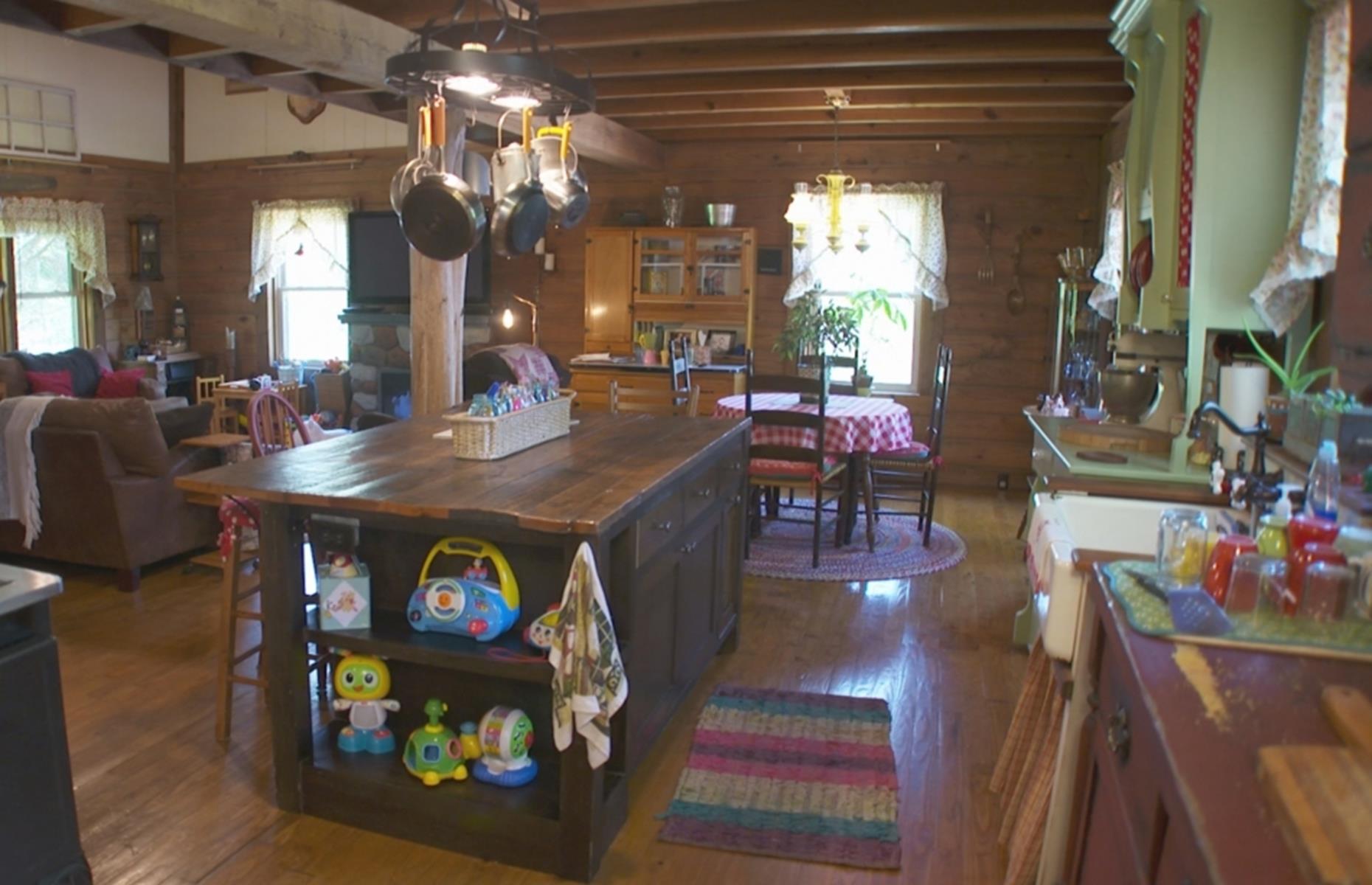 Before: rustic cabin