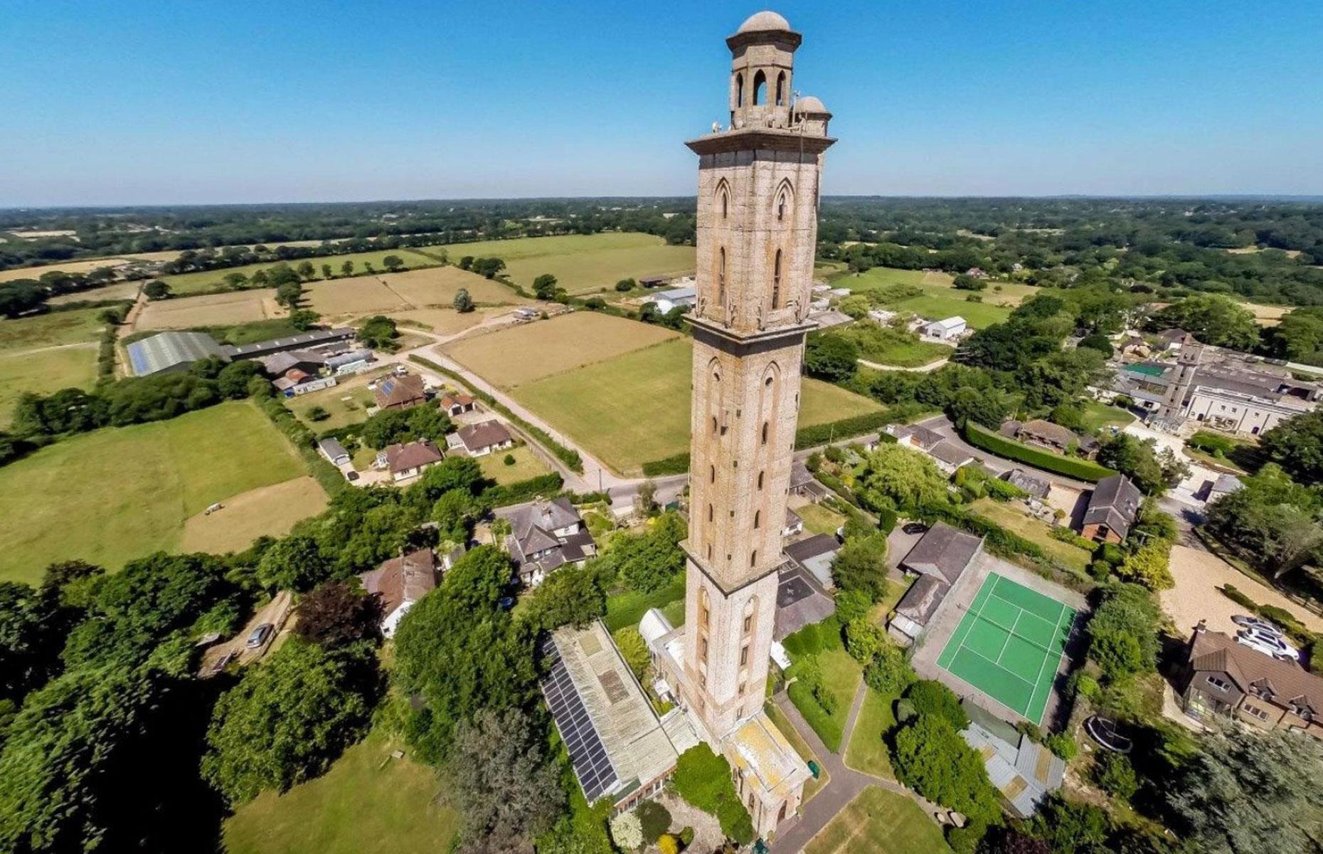 Towering Victorian folly, Hampshire, UK