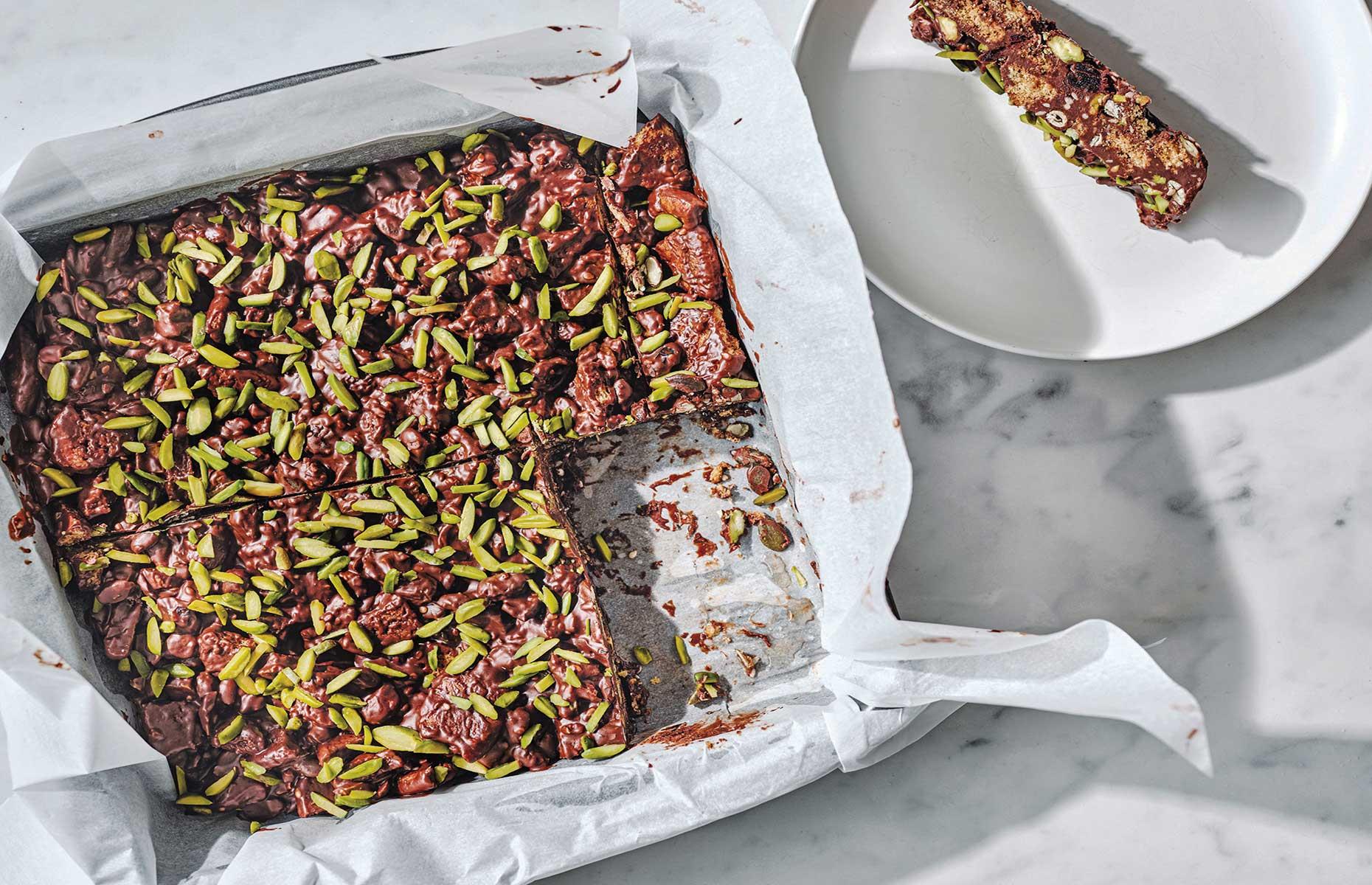 Pistachio fridge cake