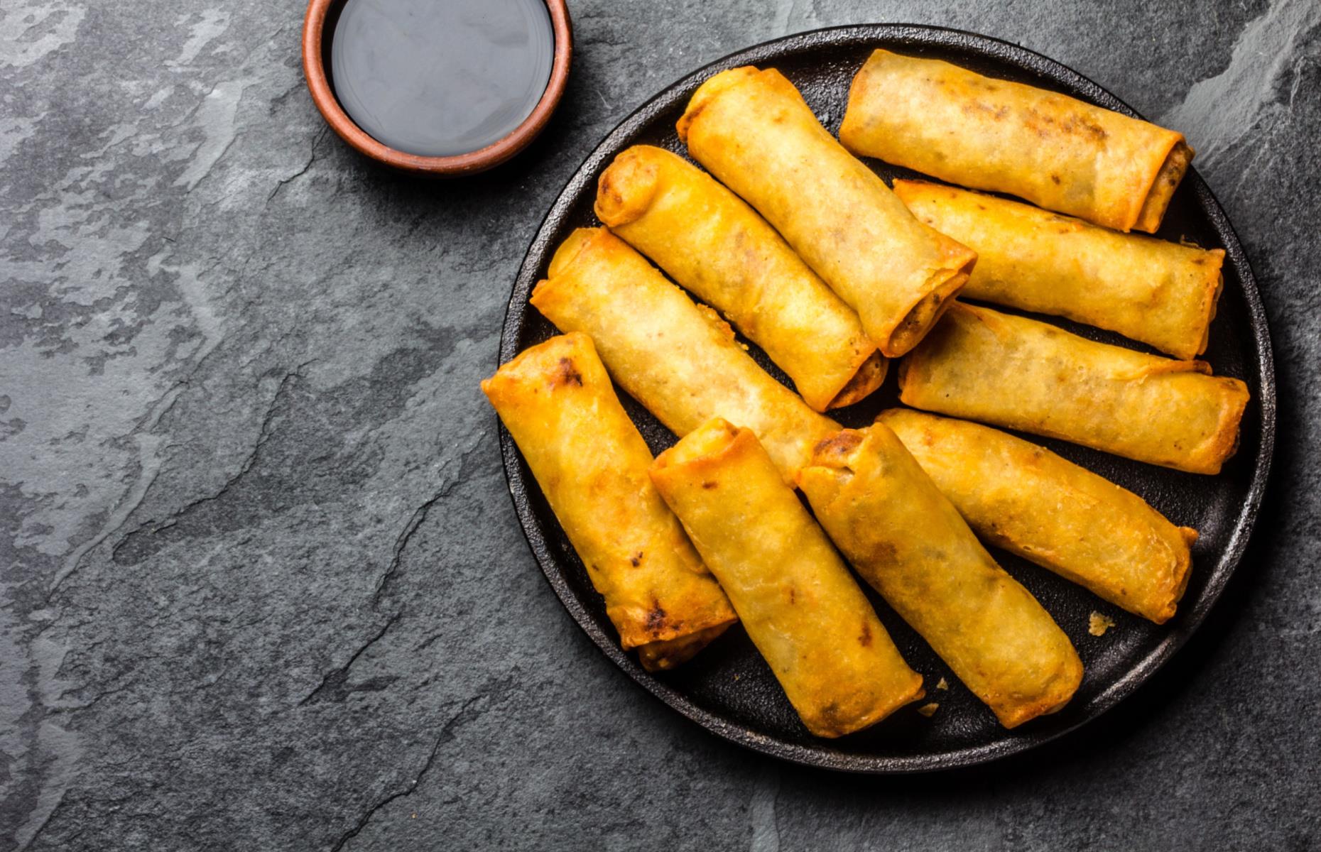 Duck spring rolls