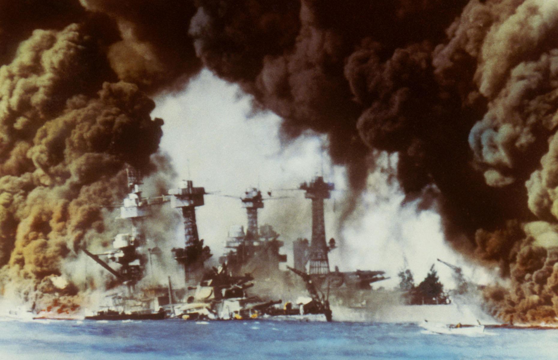 Japan attacks Pearl Harbor