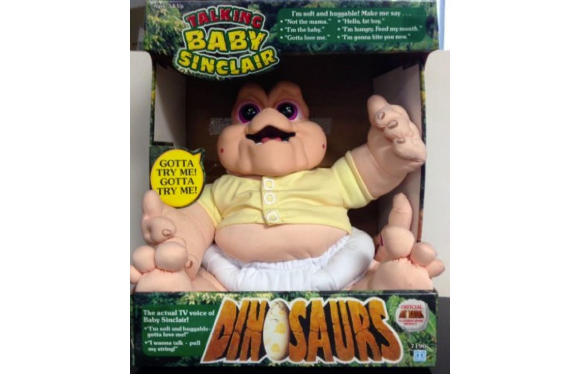Hasbro Dinosaurs Talking Baby Sinclair doll: up to $250 (£194)