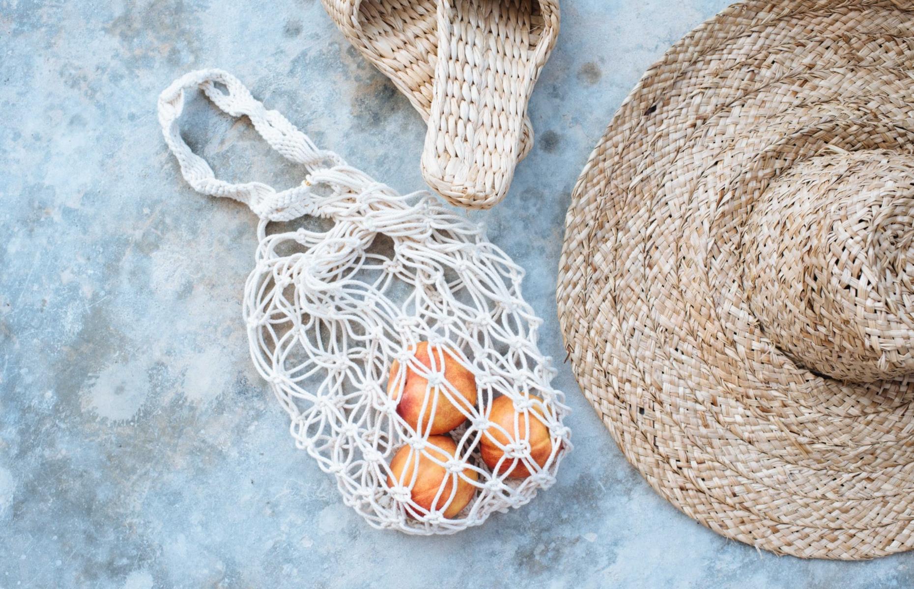Macramé grocery bags