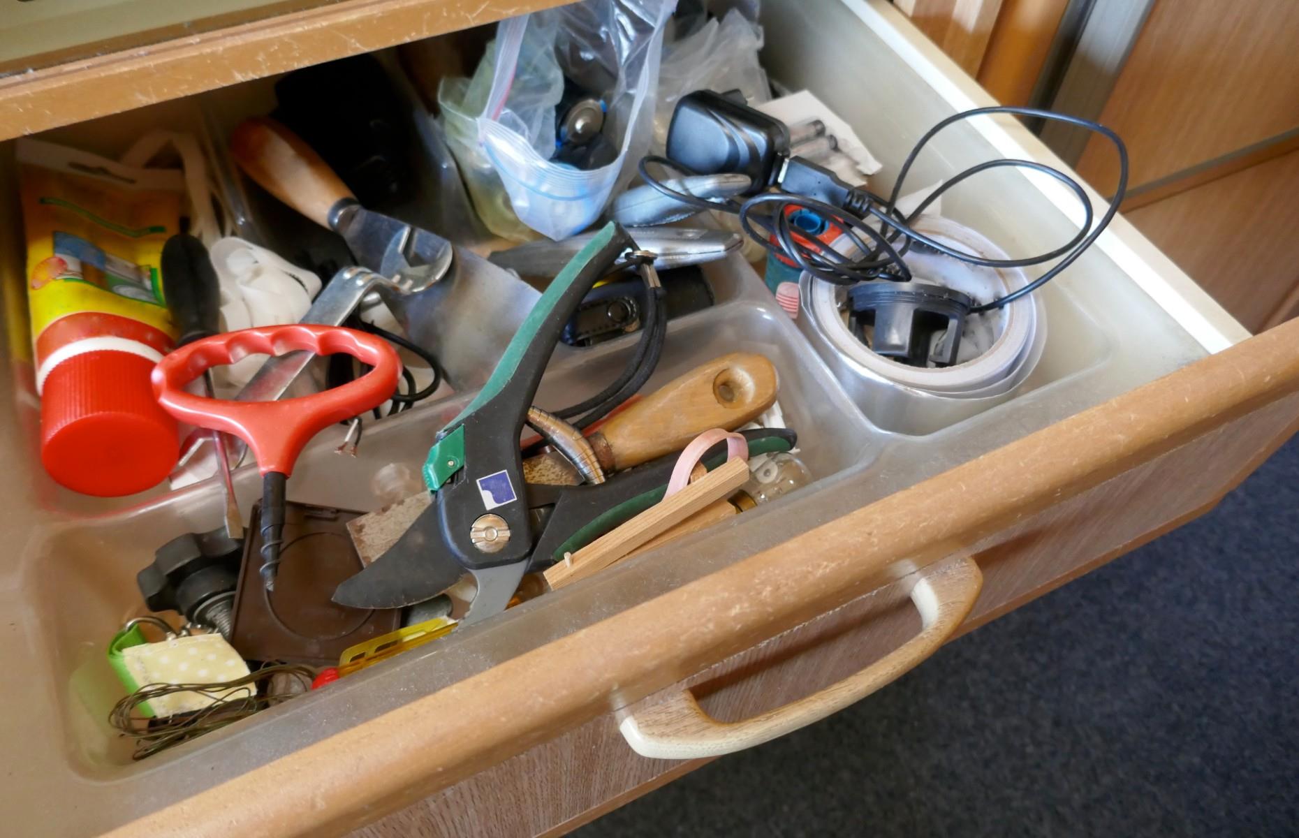 Throwing things in the junk drawer