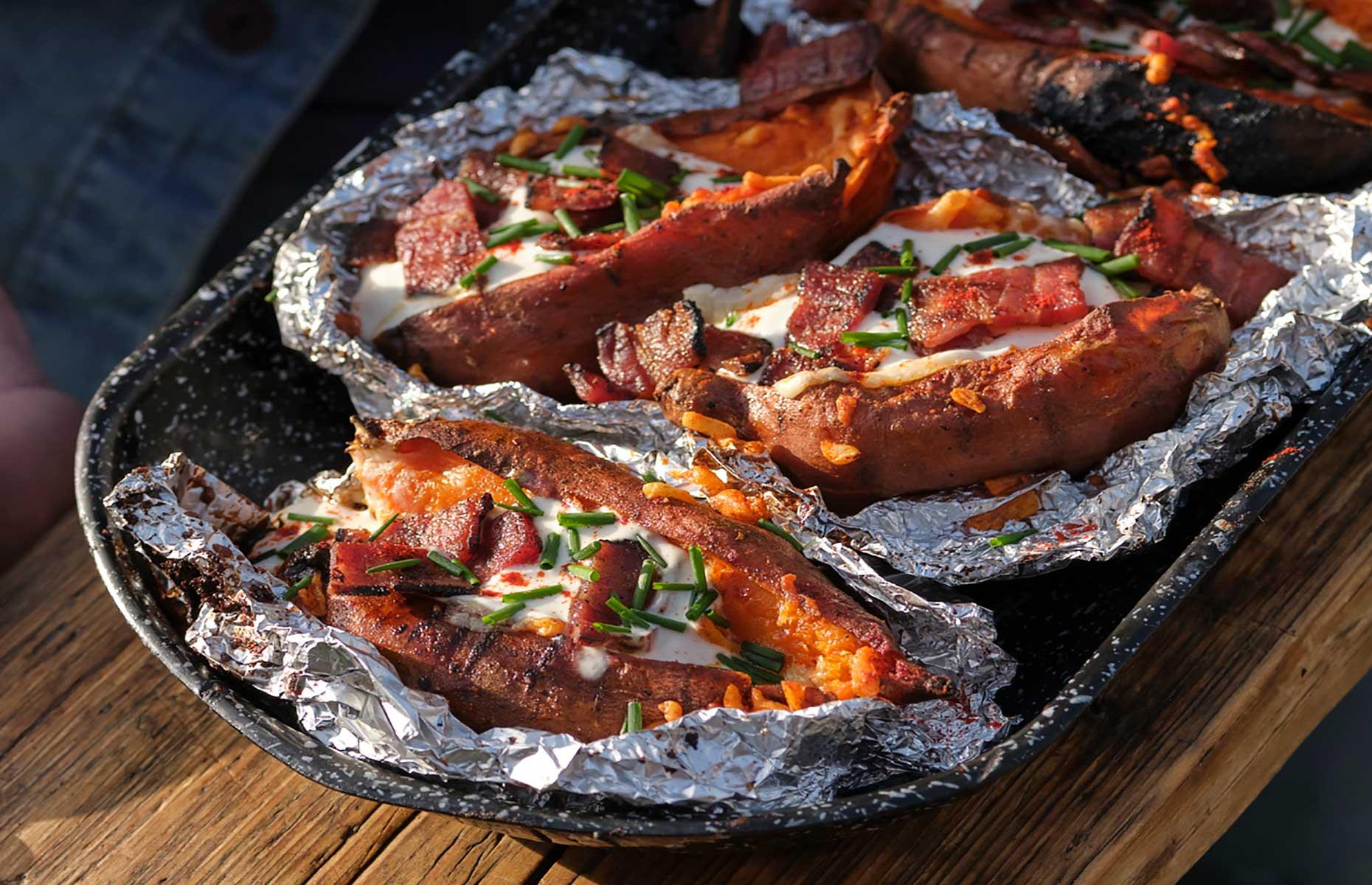 Stuffed sweet potatoes