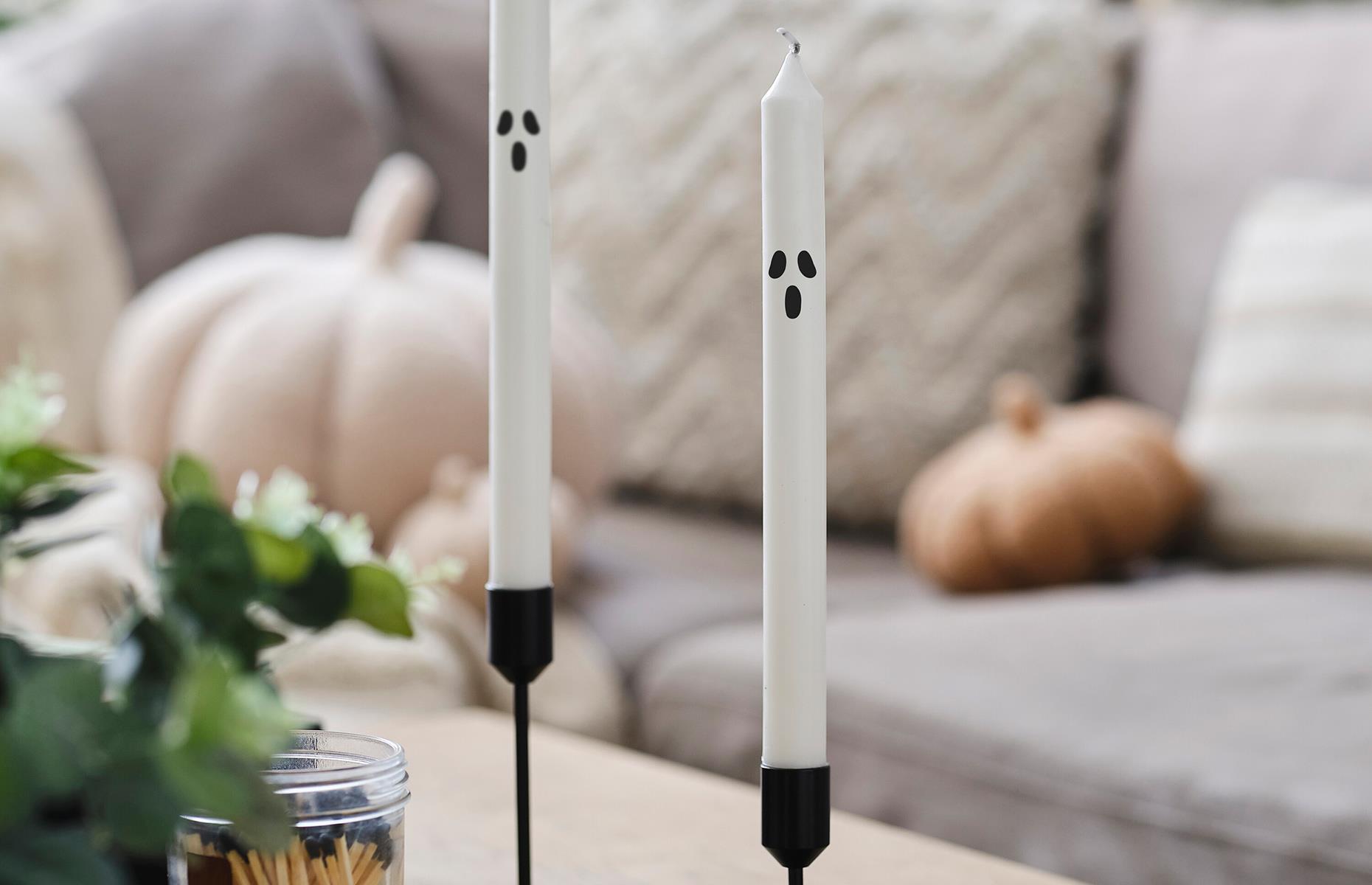 Make creepy dinner candles