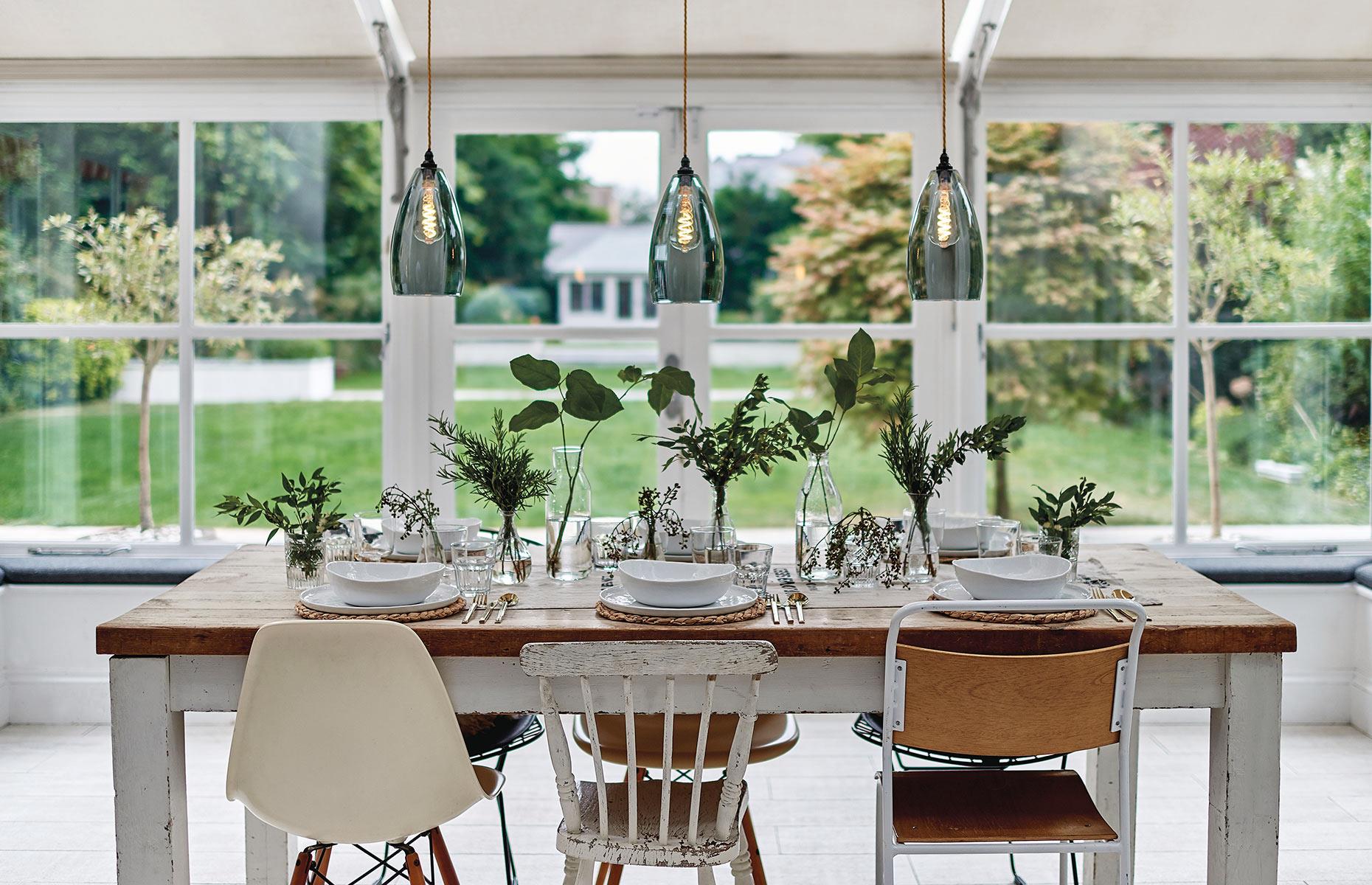 Mismatch chairs for casual dining