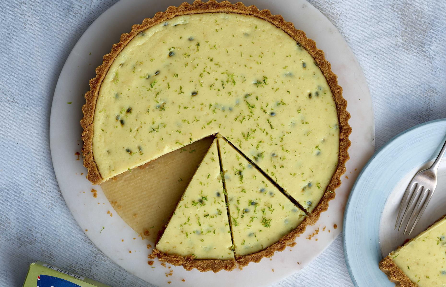 Passion fruit key lime pie