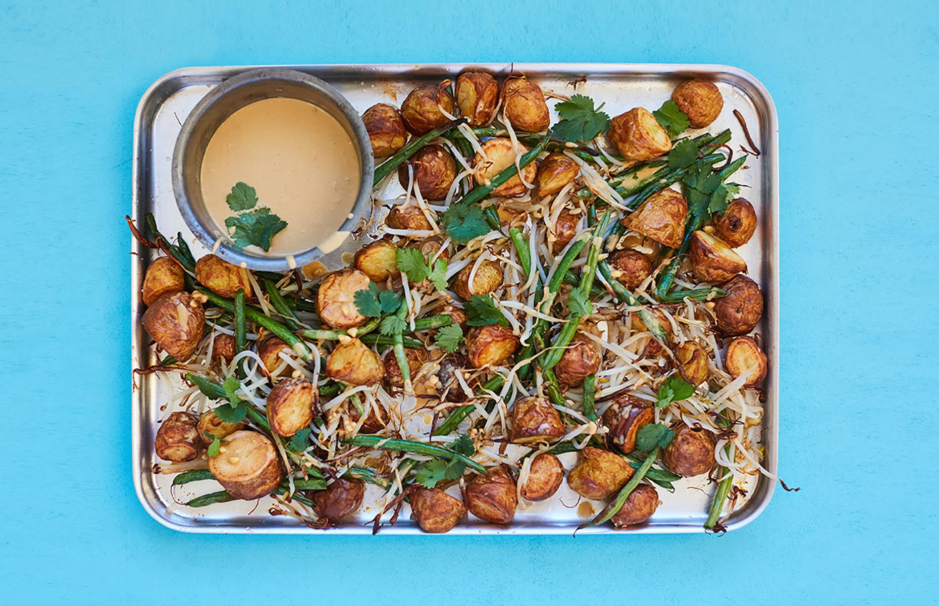 Warm Indonesian potato salad (gado gado)