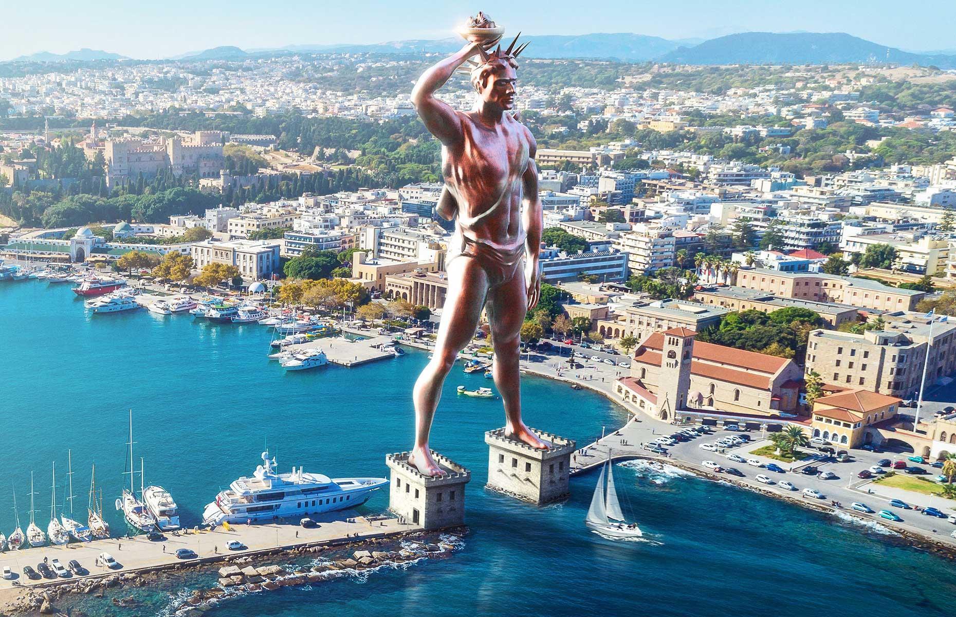 Rekonstruktion: Koloss von Rhodos, Griechenland