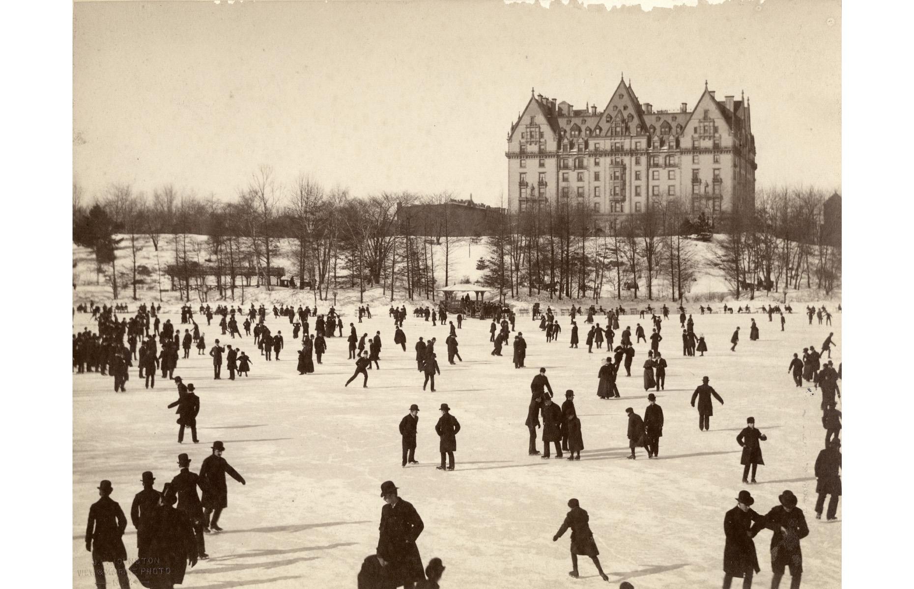 1890: Ice skaters in Central Park