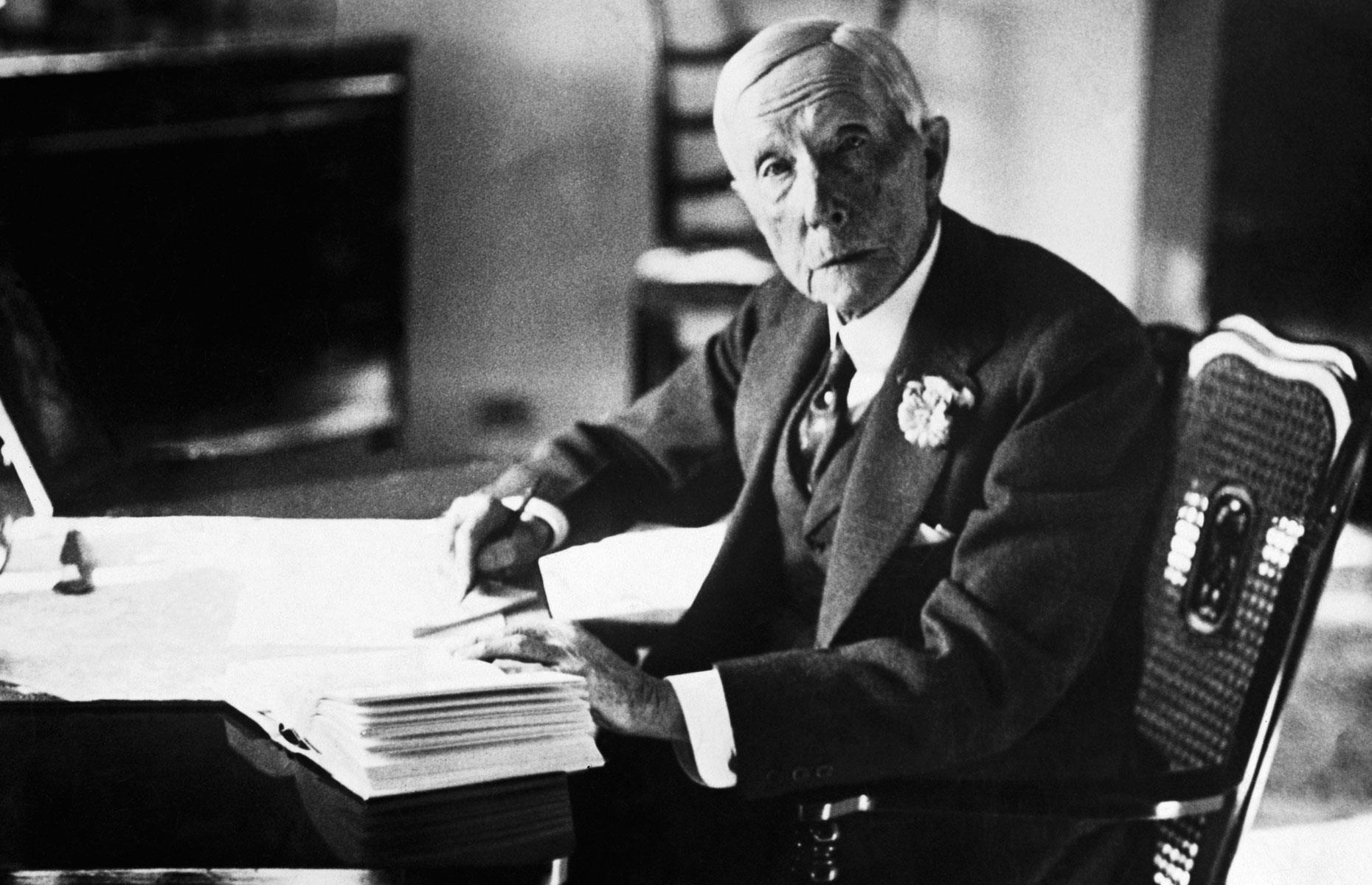 Elderly John D. Rockefeller by Bettmann