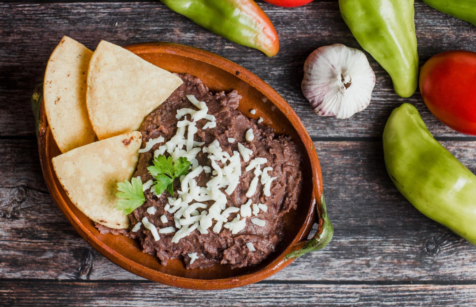 21. Refried beans